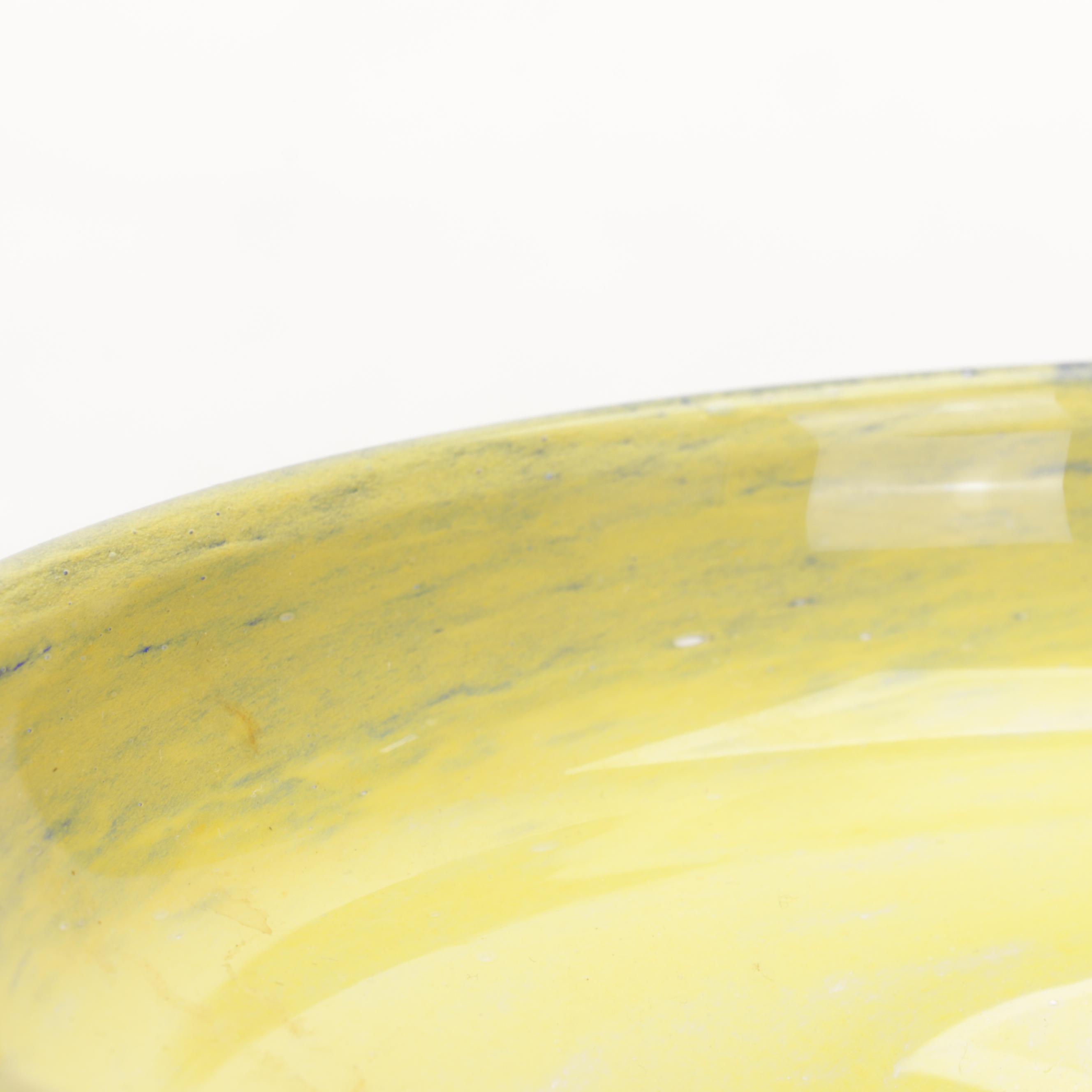 Charles Schneider Art Deco Blown Glass Compote, Circa 1920s