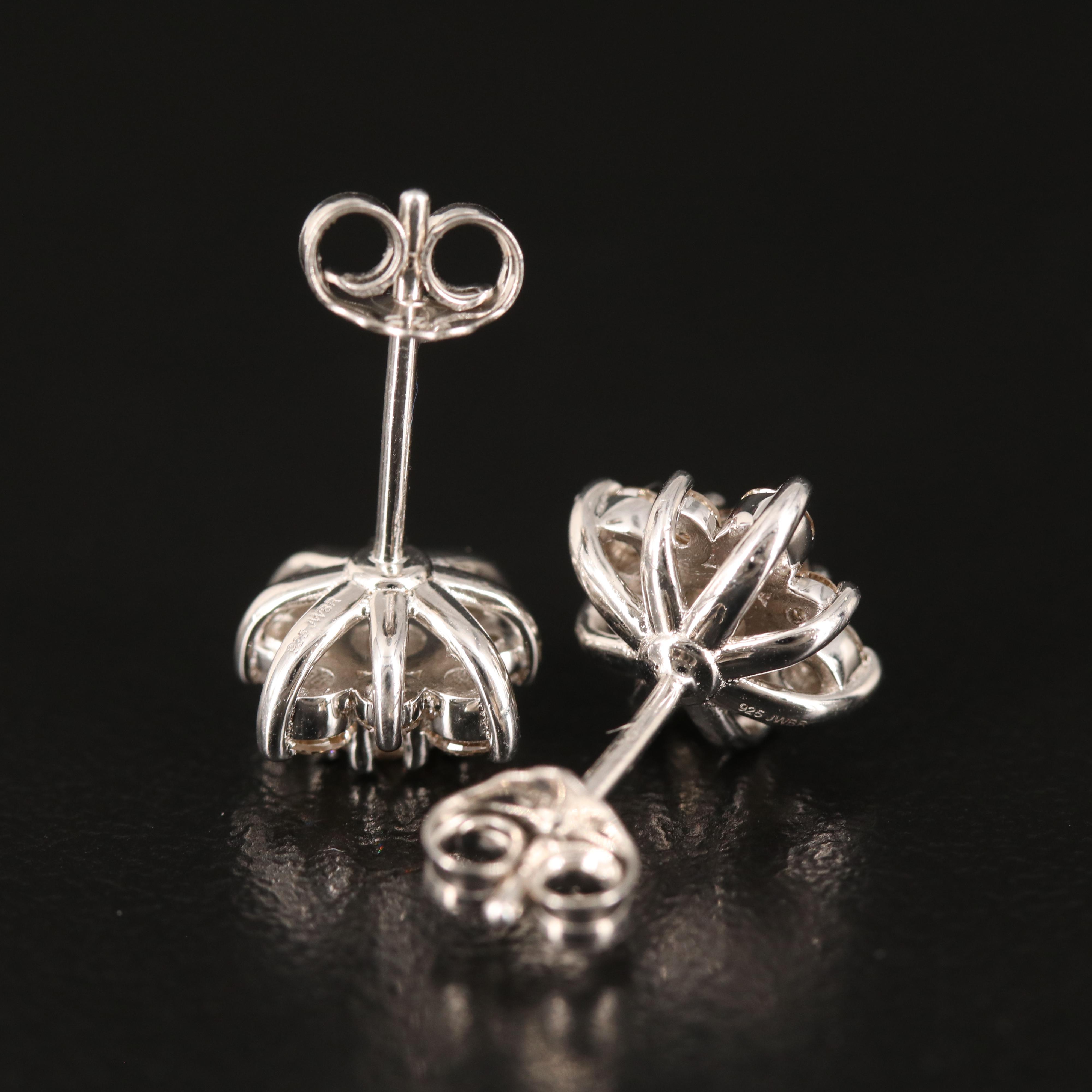 Diamond Stud Earrings in Sterling