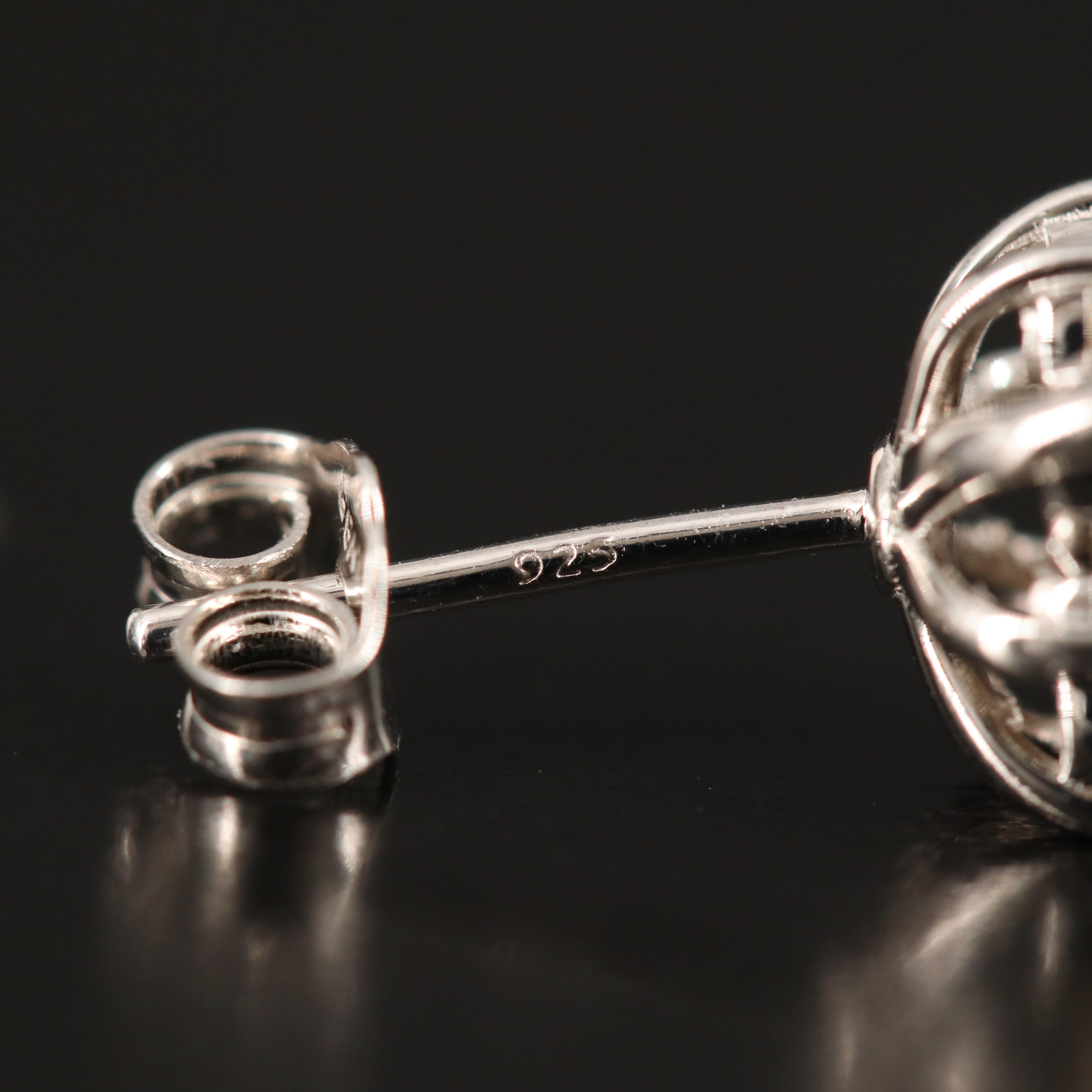 Diamond Stud Earrings in Sterling