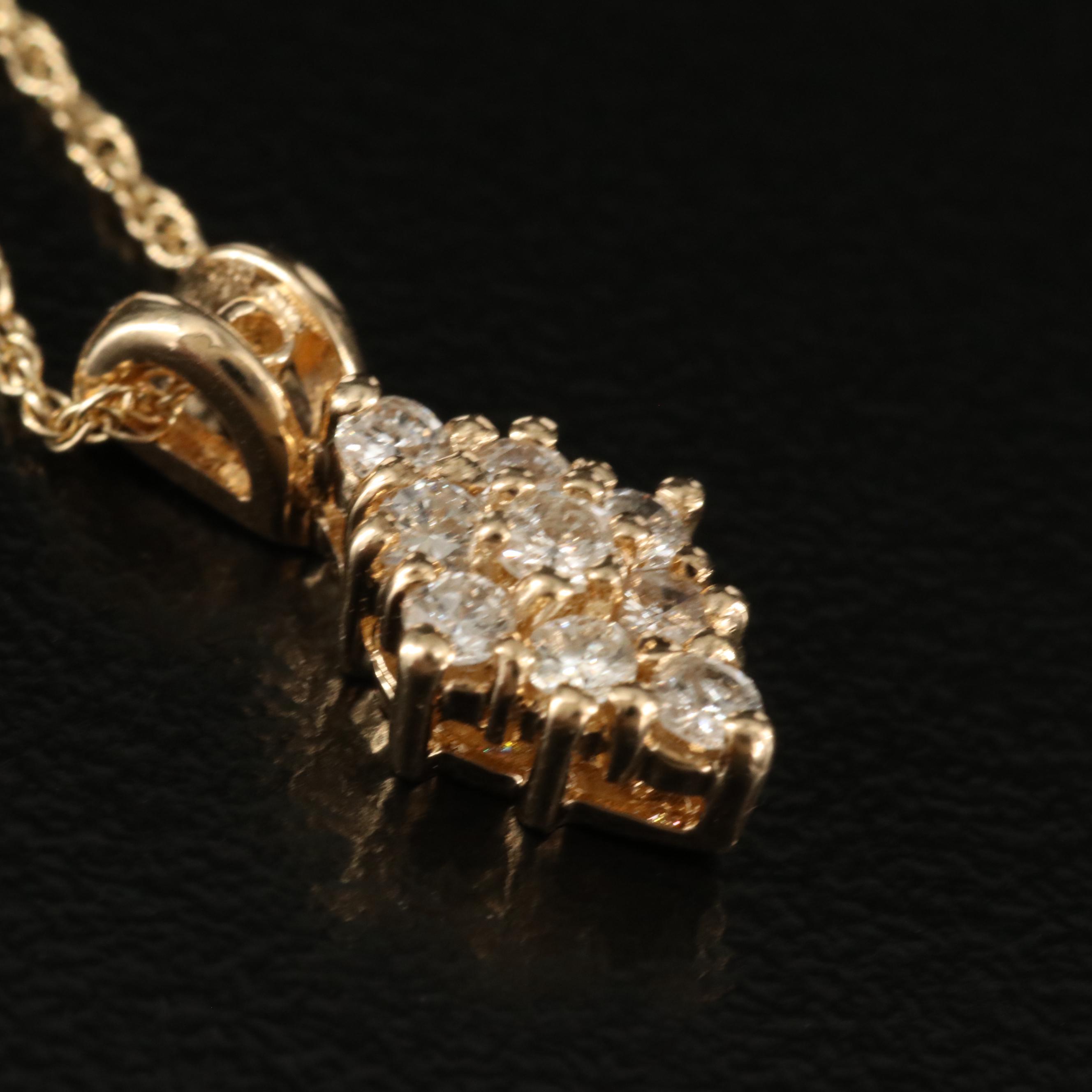 14K Diamond Necklace and Earring Set