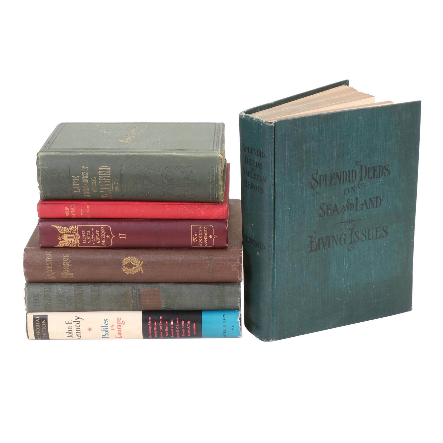 U.S. History Books Featuring "Splendid Deeds on Sea and Land"/"Living Issues"