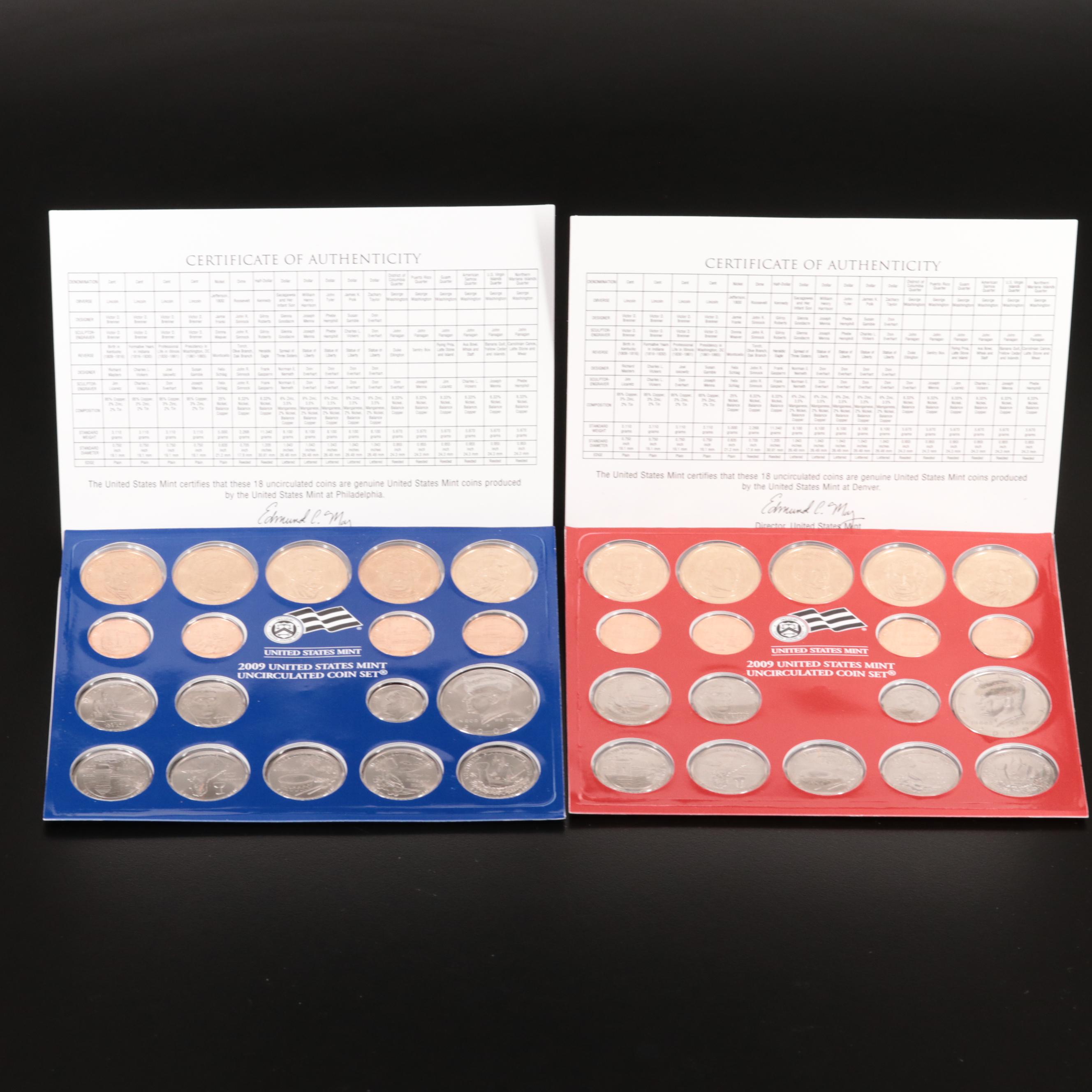 Four U.S. Mint Uncirculated Mint Sets