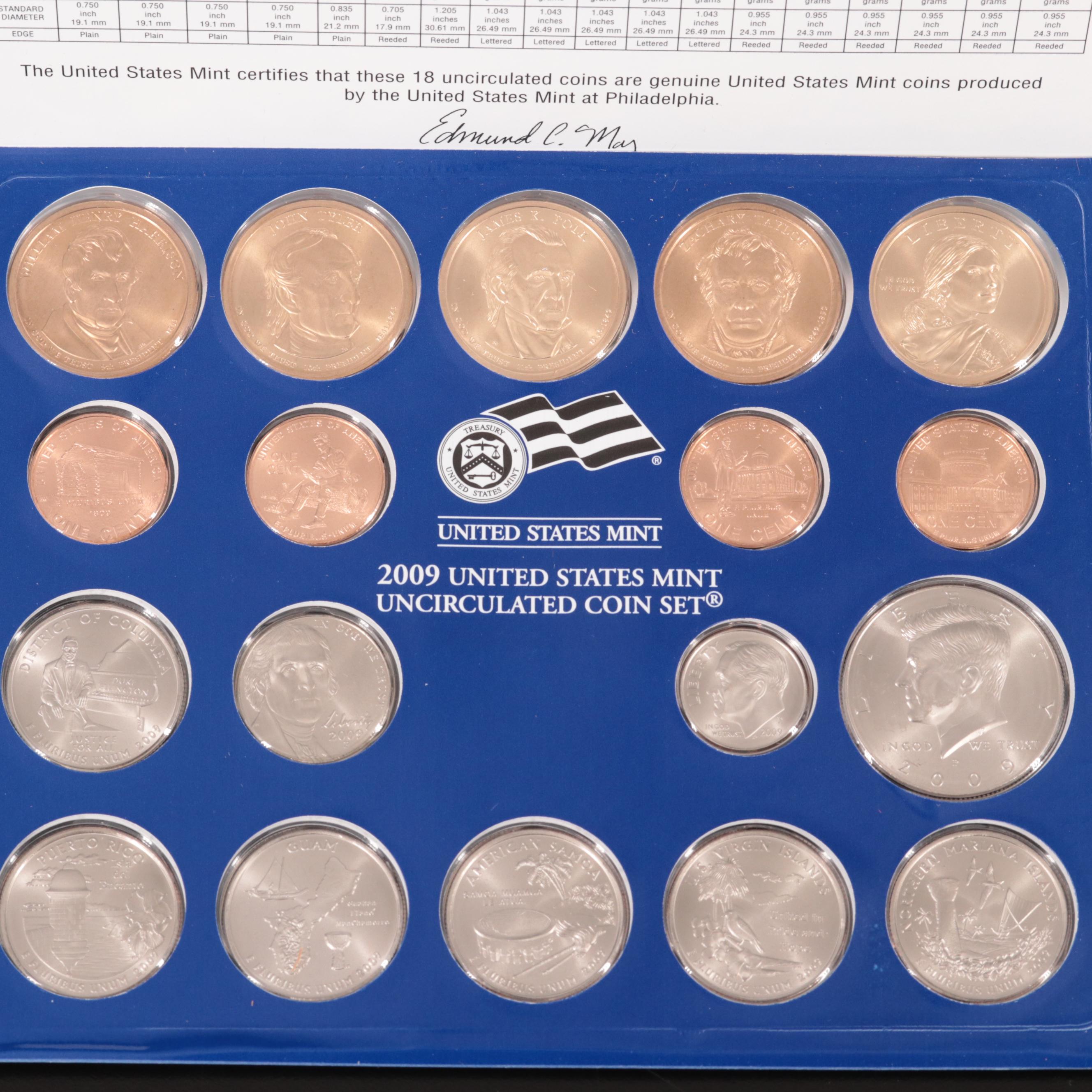 Four U.S. Mint Uncirculated Mint Sets