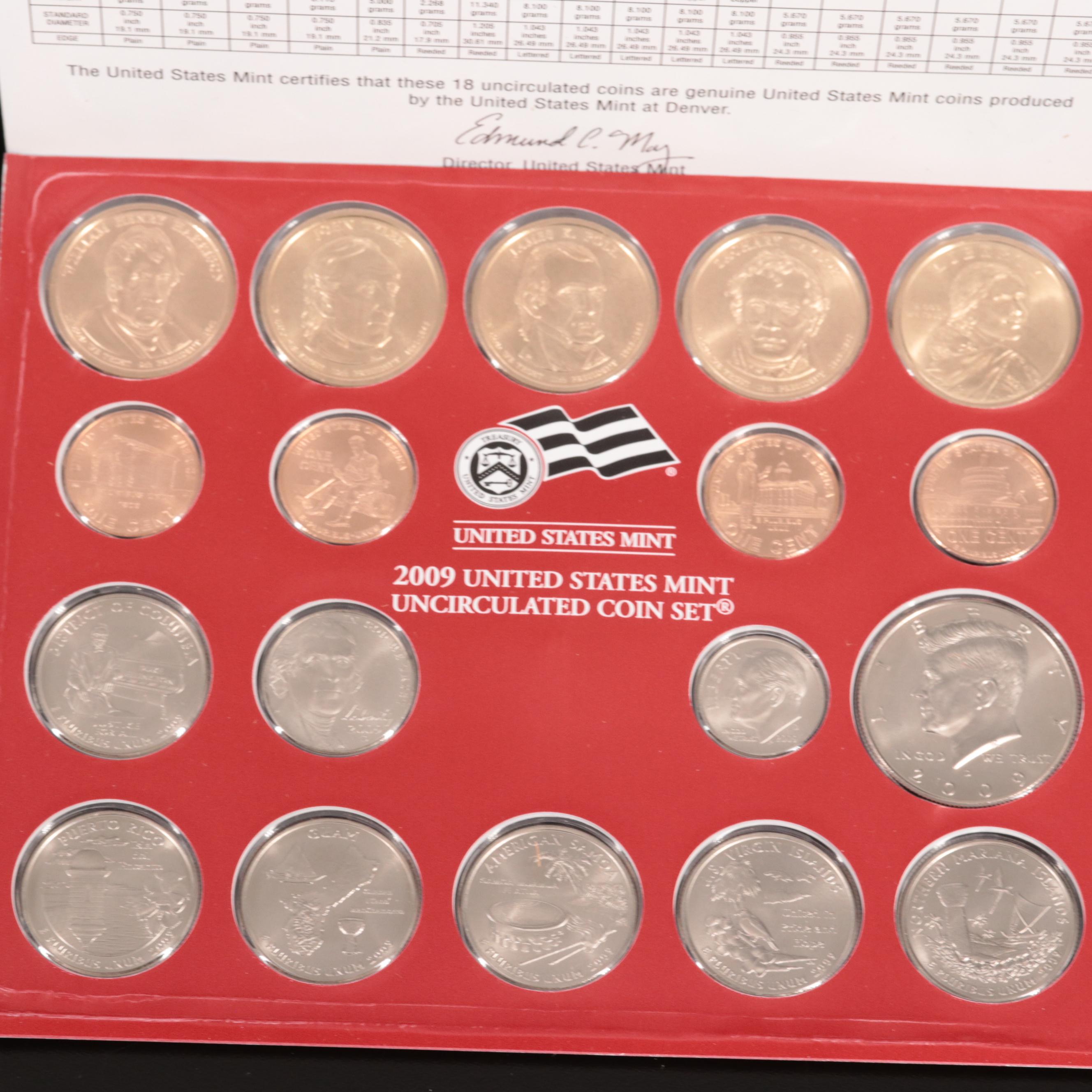 Four U.S. Mint Uncirculated Mint Sets