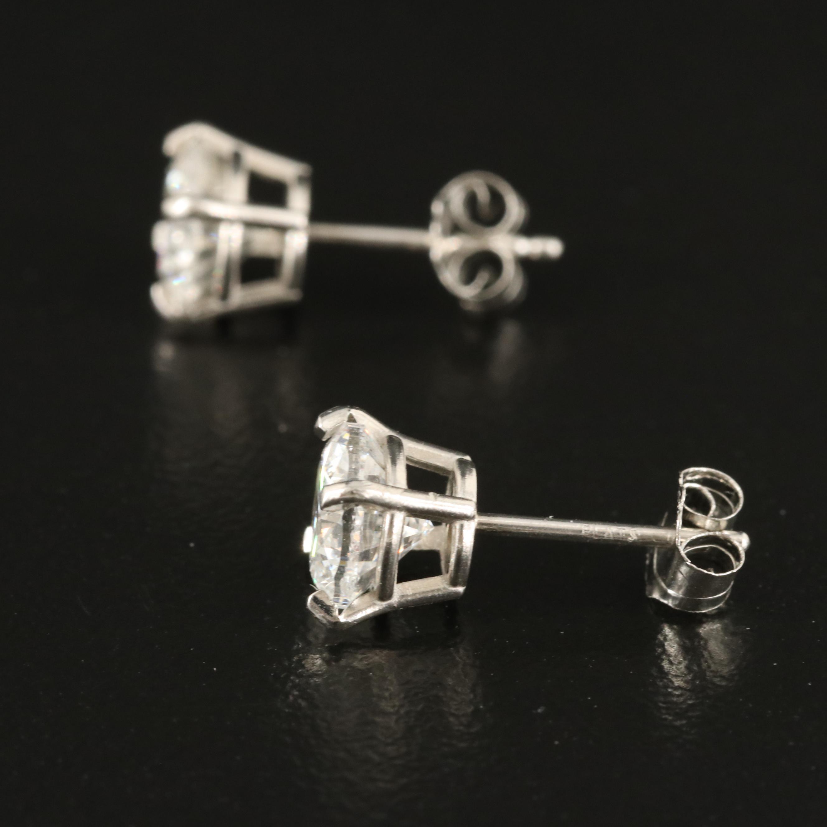 1.86 CTW Diamond Stud Earrings with GIA eReport and Online Digital IGI Report
