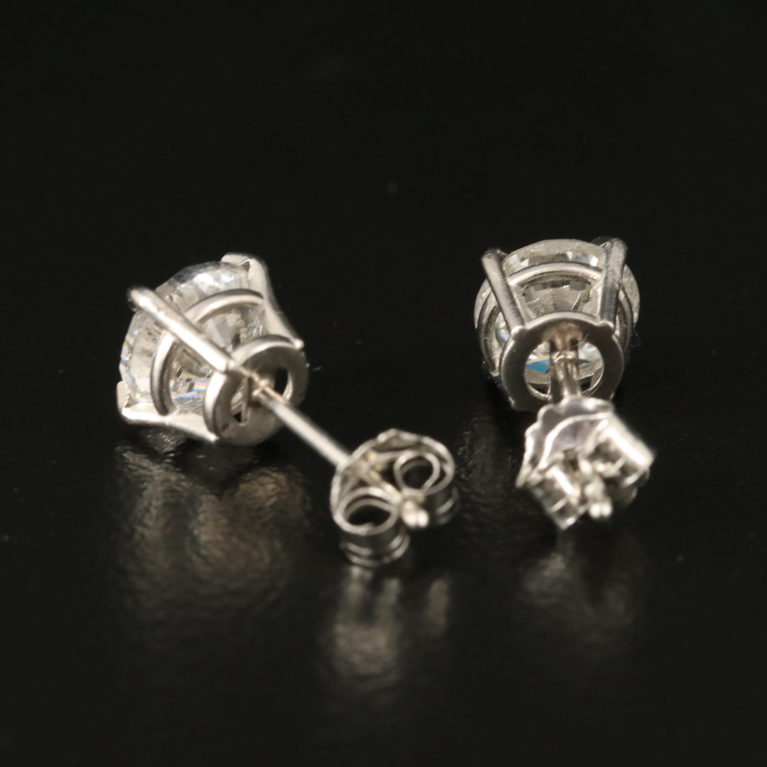 1.86 CTW Diamond Stud Earrings with GIA eReport and Online Digital IGI Report