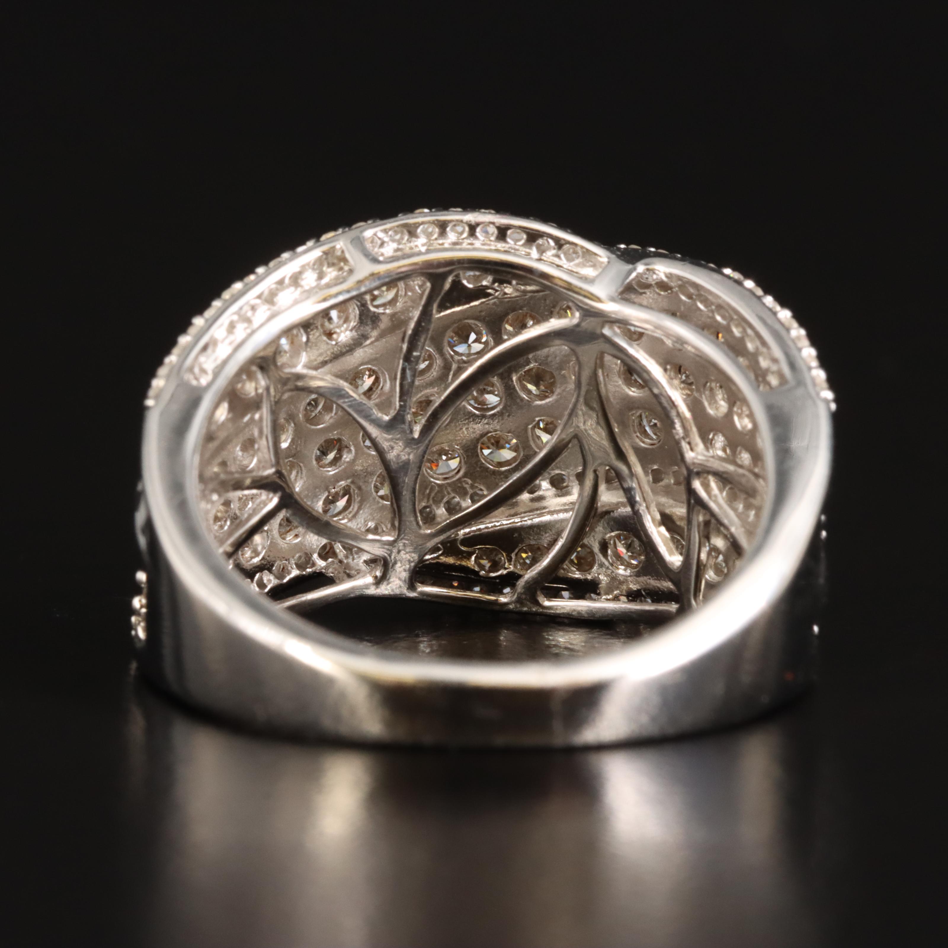 Sterling 2.00 CTW Diamond Crossover Ring