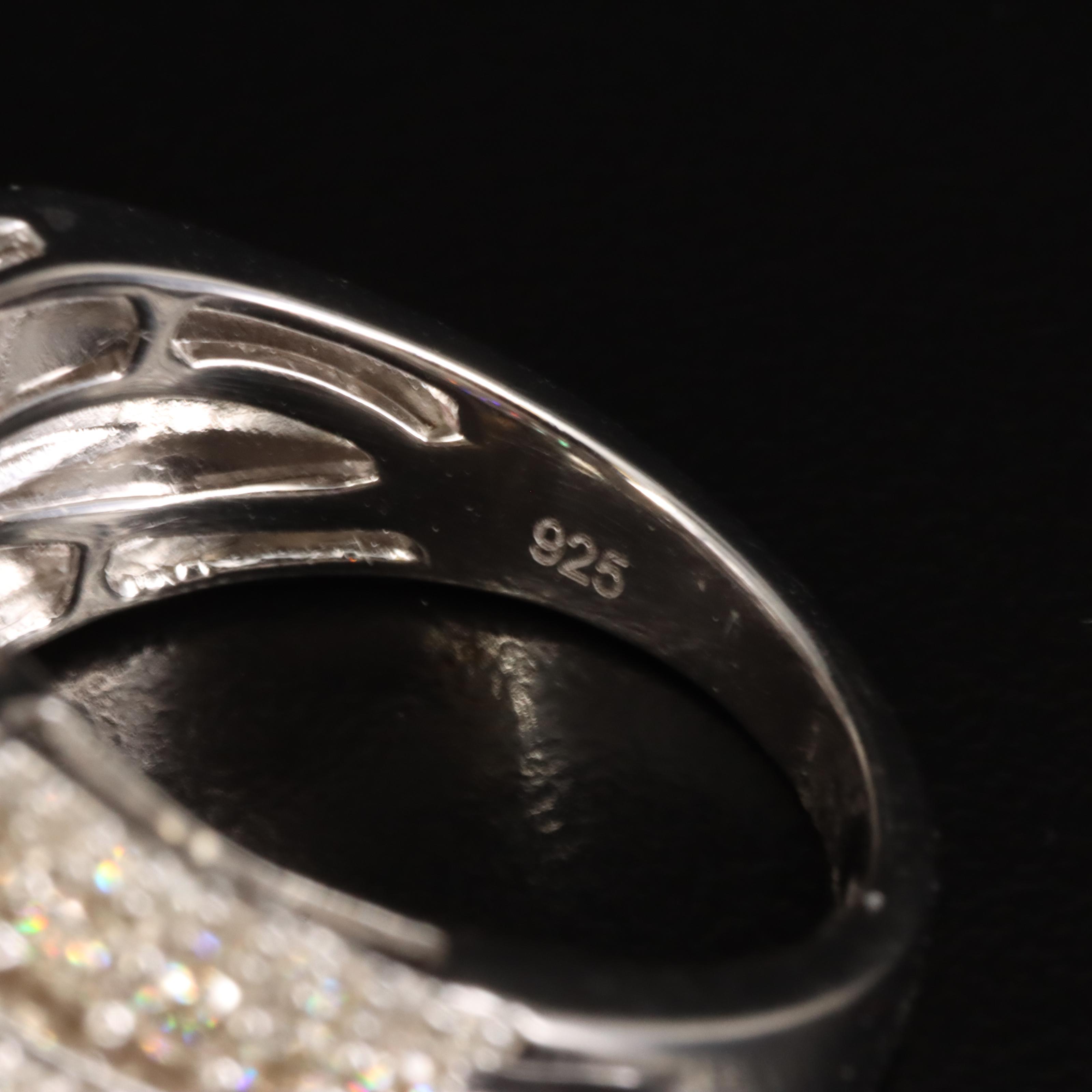 Sterling 2.00 CTW Diamond Crossover Ring