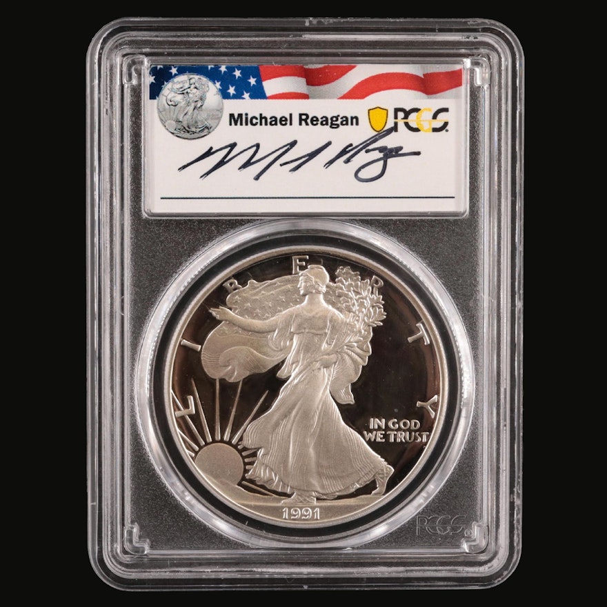 PCGS PR69 DCAM (Reagan Legacy Series) 1991-S $1 American Silver Eagle