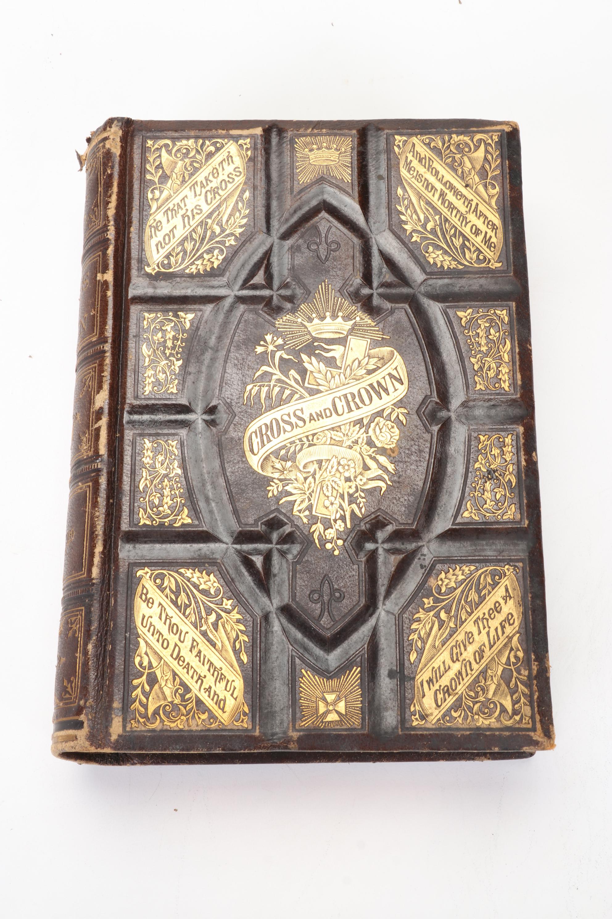 "Cross and Crown" by James D. McCabe Jr with Hymnal and Other Religious Books