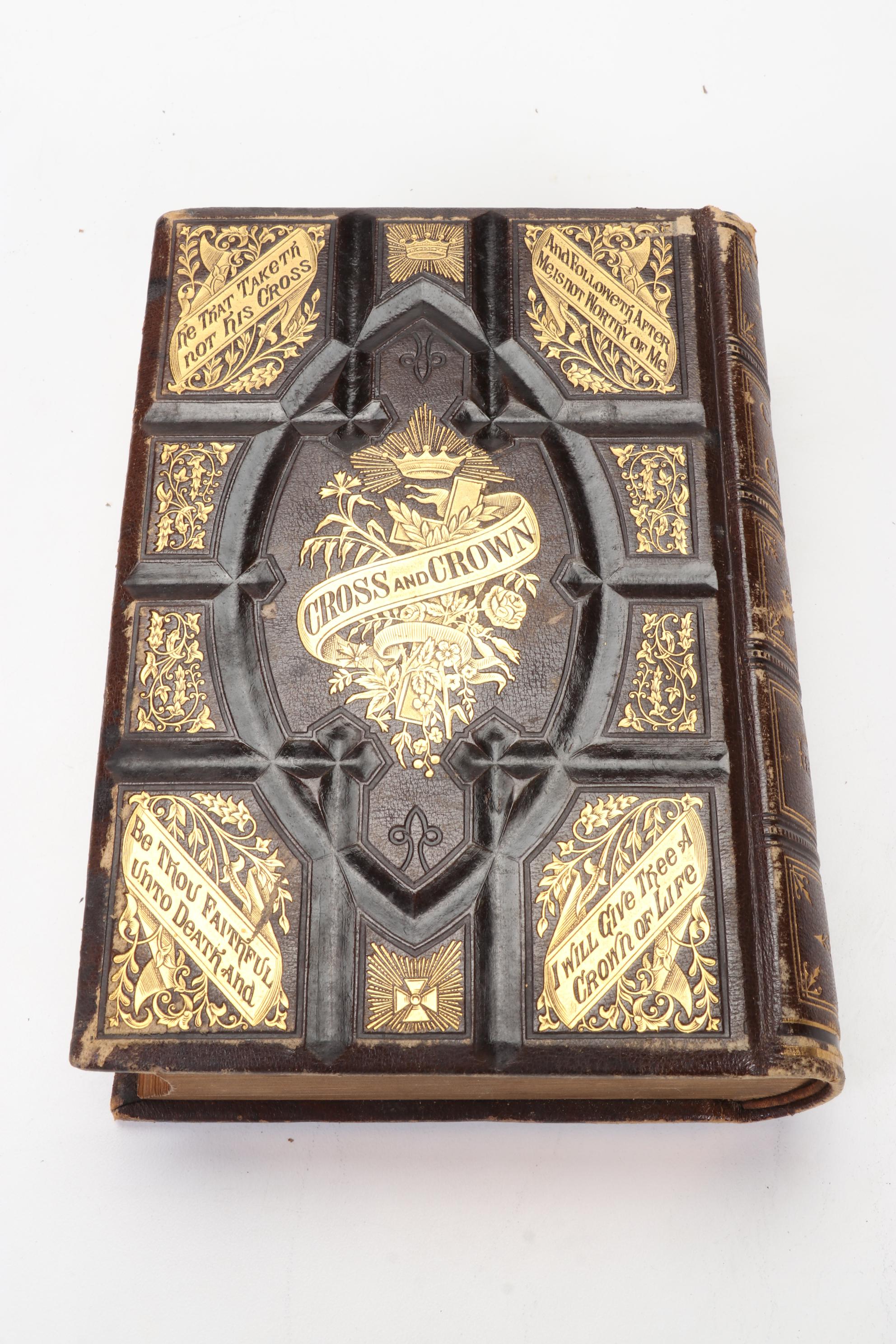 "Cross and Crown" by James D. McCabe Jr with Hymnal and Other Religious Books