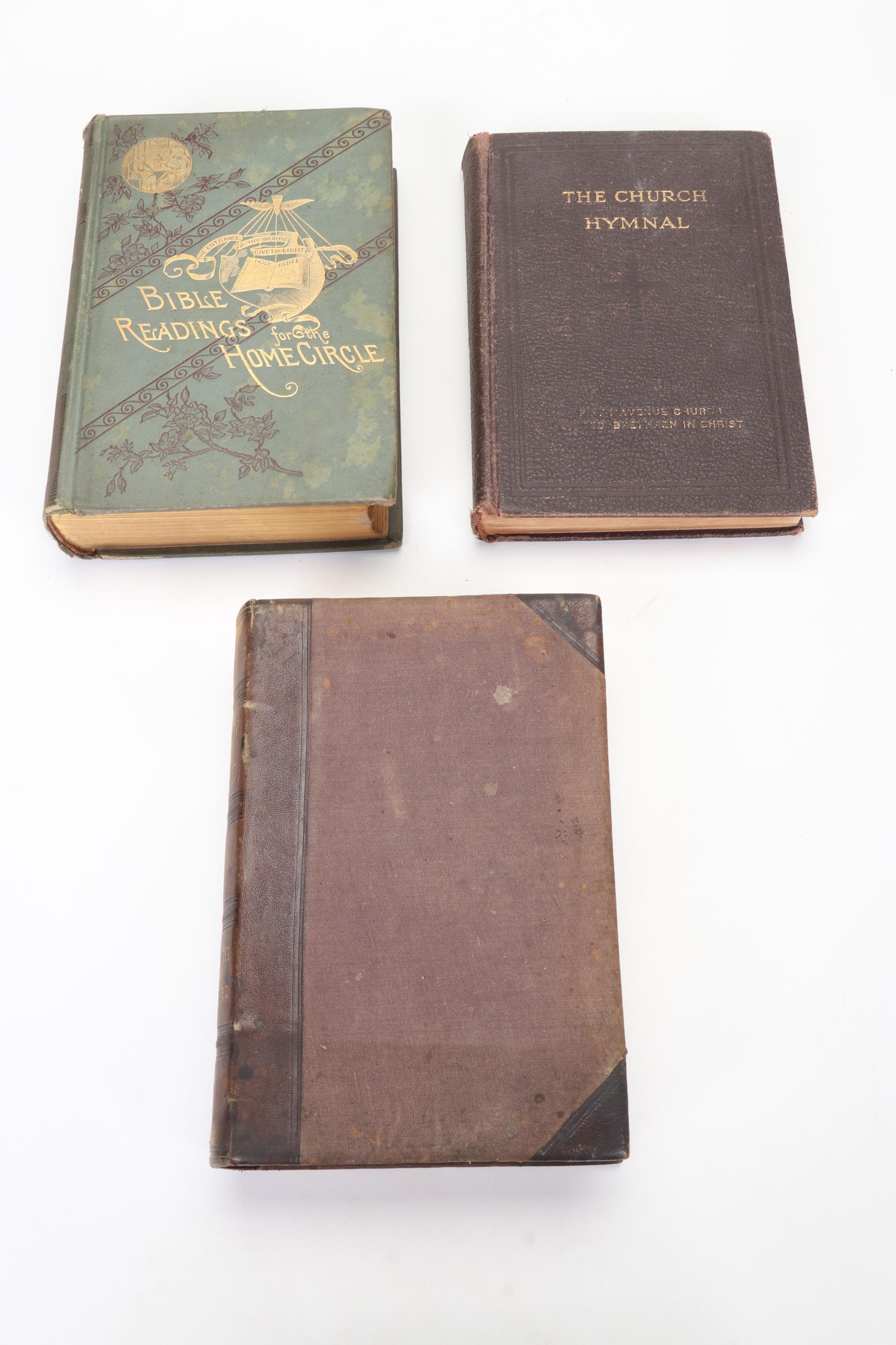 "Cross and Crown" by James D. McCabe Jr with Hymnal and Other Religious Books