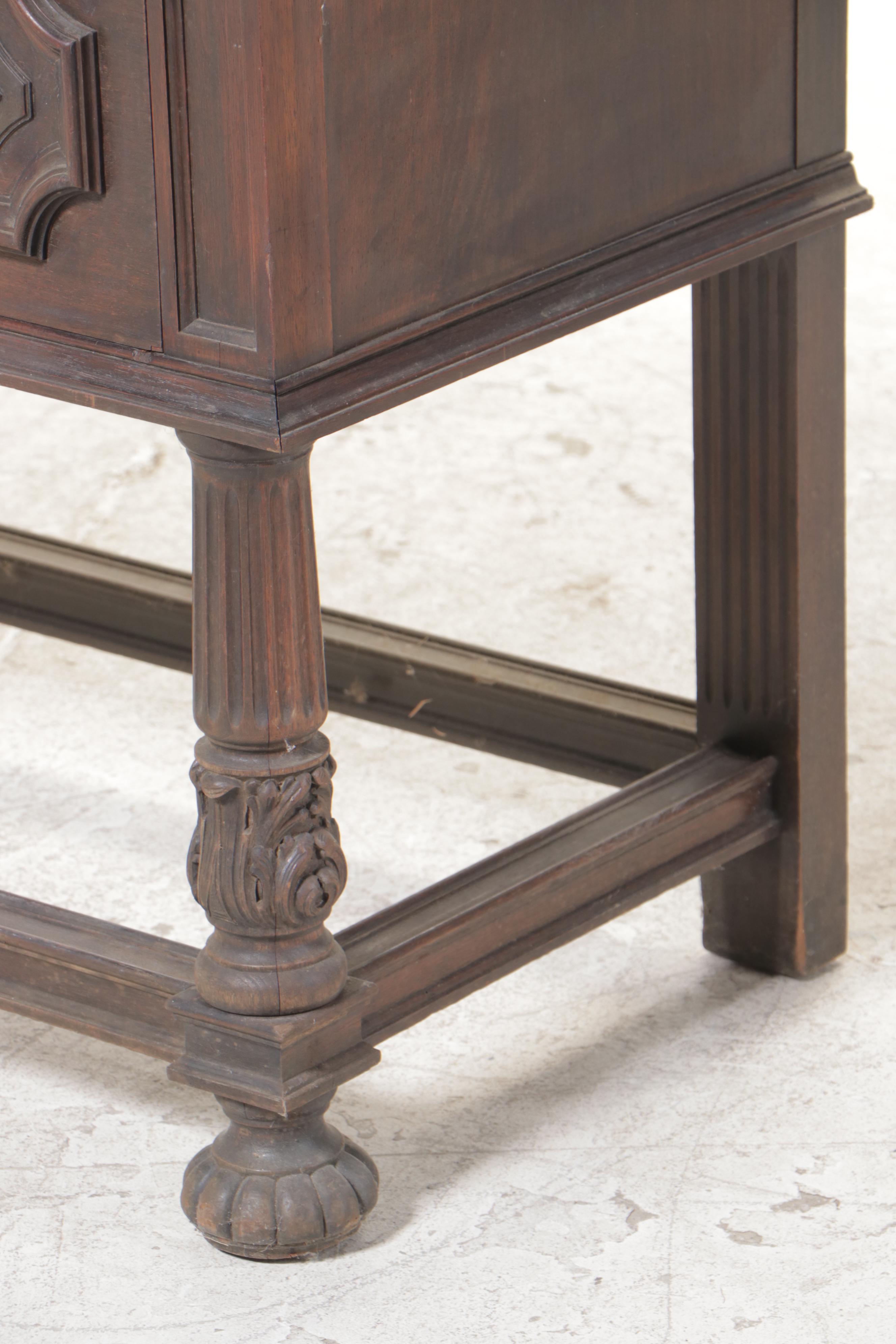 Henshaw's Furniture Renaissance Revival Walnut and Burl Walnut China Cabinet