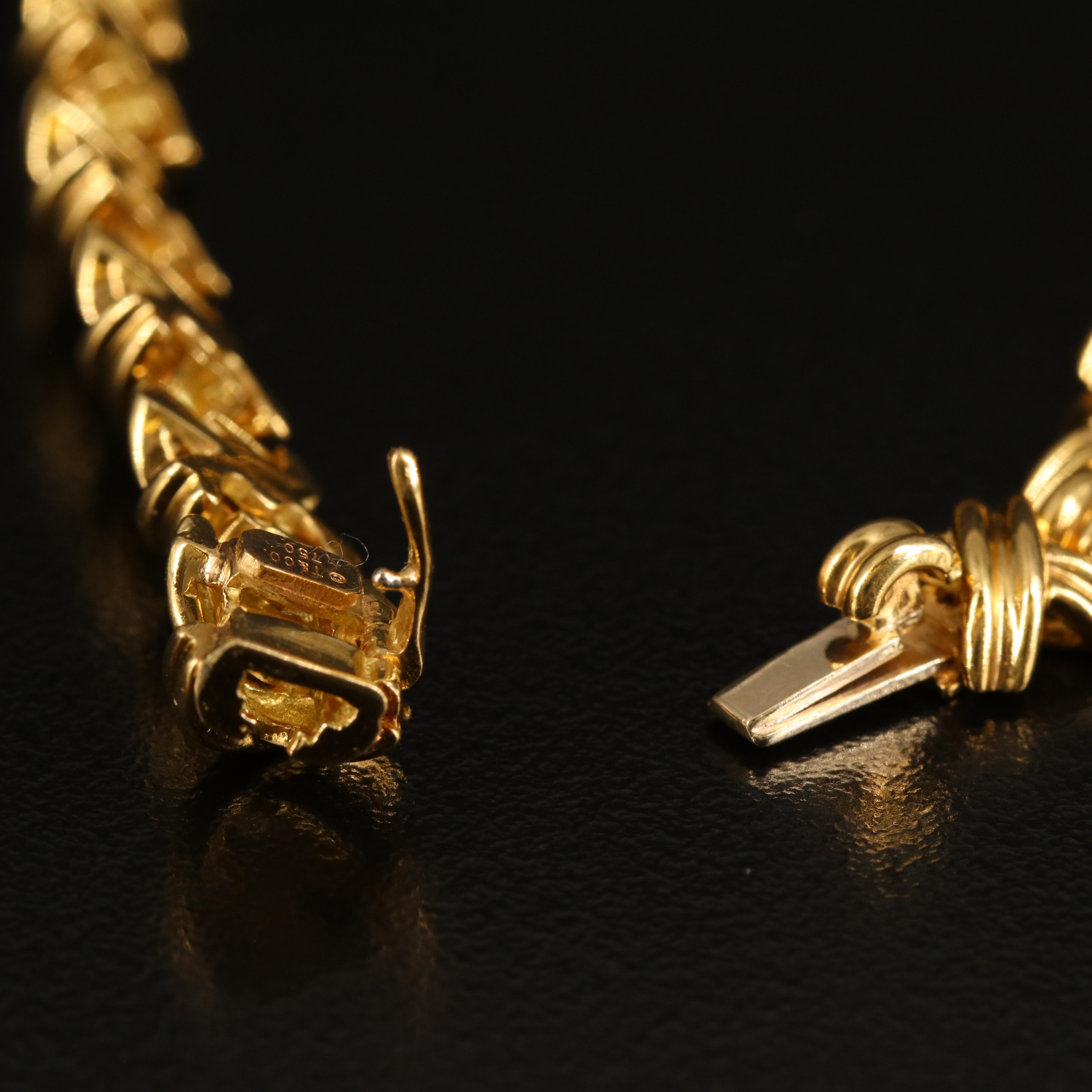 Tiffany & Co. 18K "Signature" X Link Necklace with Folder