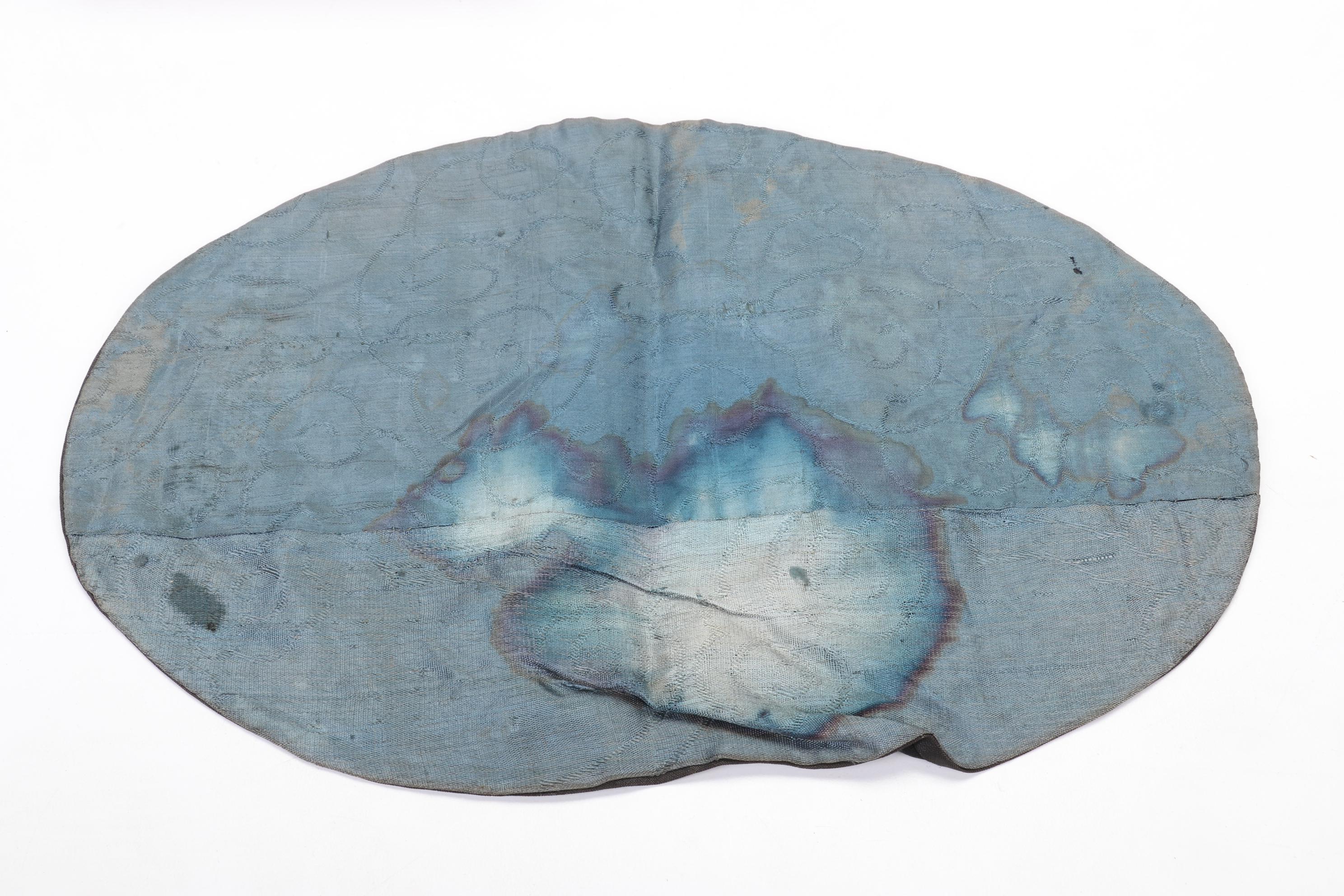 Chinese Cloisonné Vases, Carved Faux Cinnabar Trinket Box and Embroidered Silk