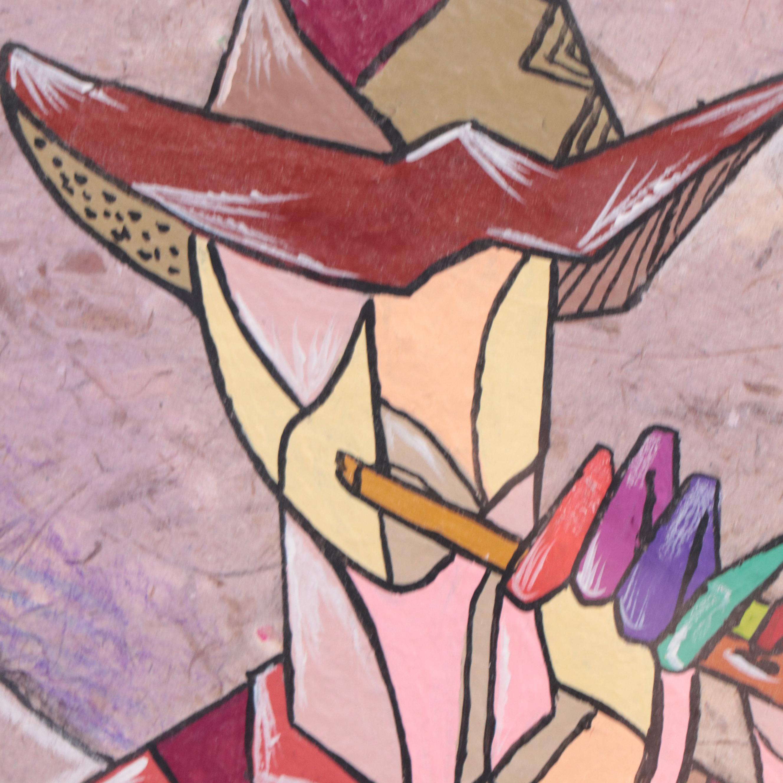 Ricardo Maya Figurative Acrylic Painting, 21st Century