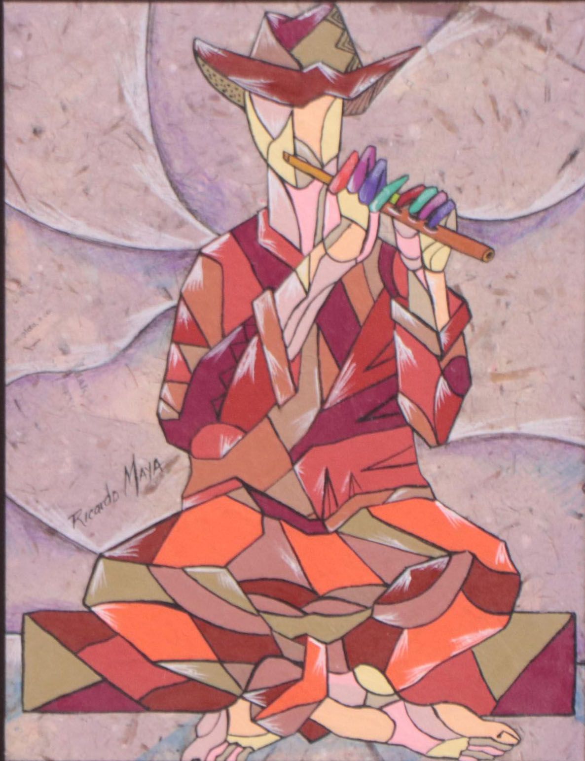 Ricardo Maya Figurative Acrylic Painting, 21st Century