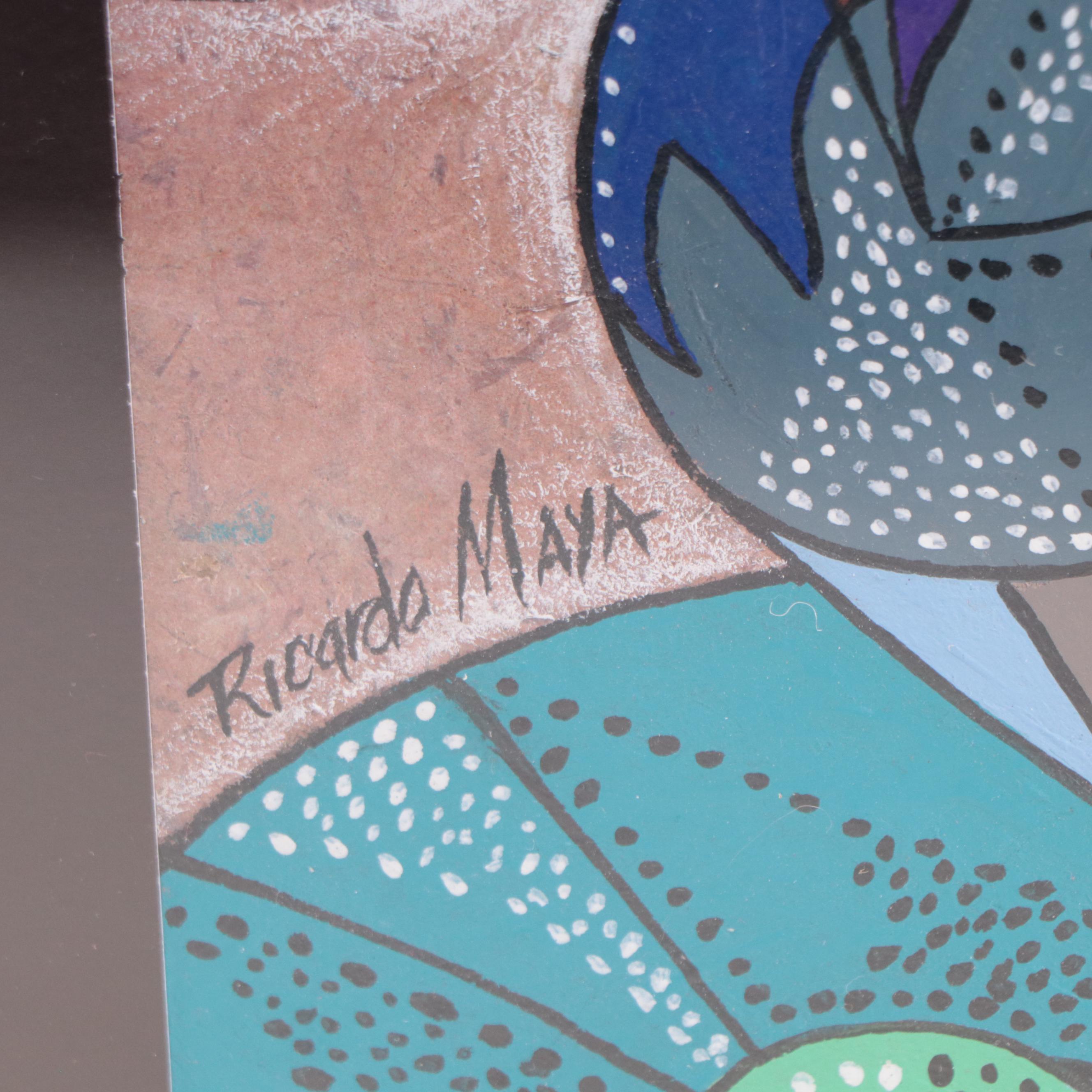 Ricardo Maya Surreal Acrylic Painting, 21st Century