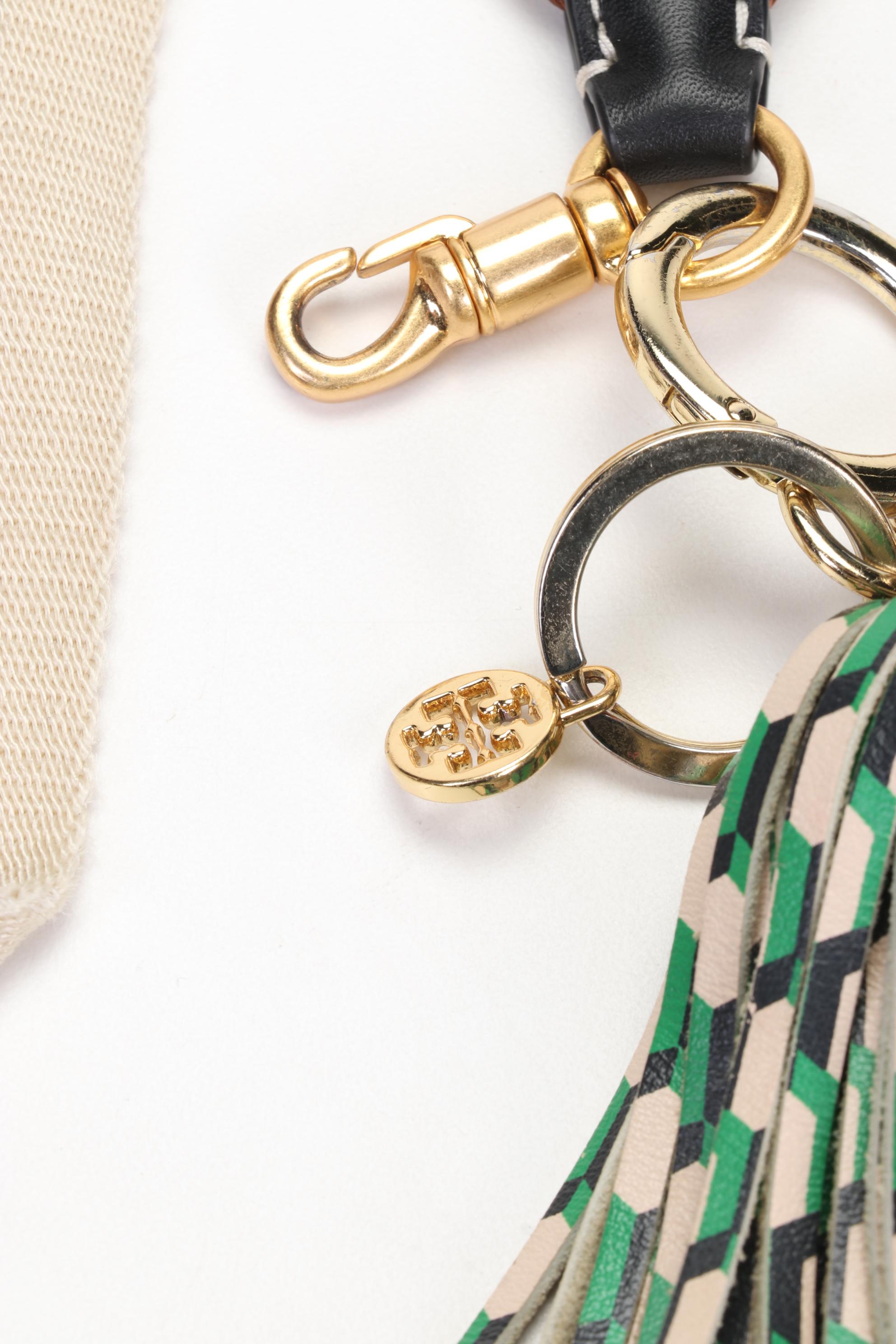 Tory Burch Lee Radziwill Double Bag In Tan Pebbled Leather and Suede