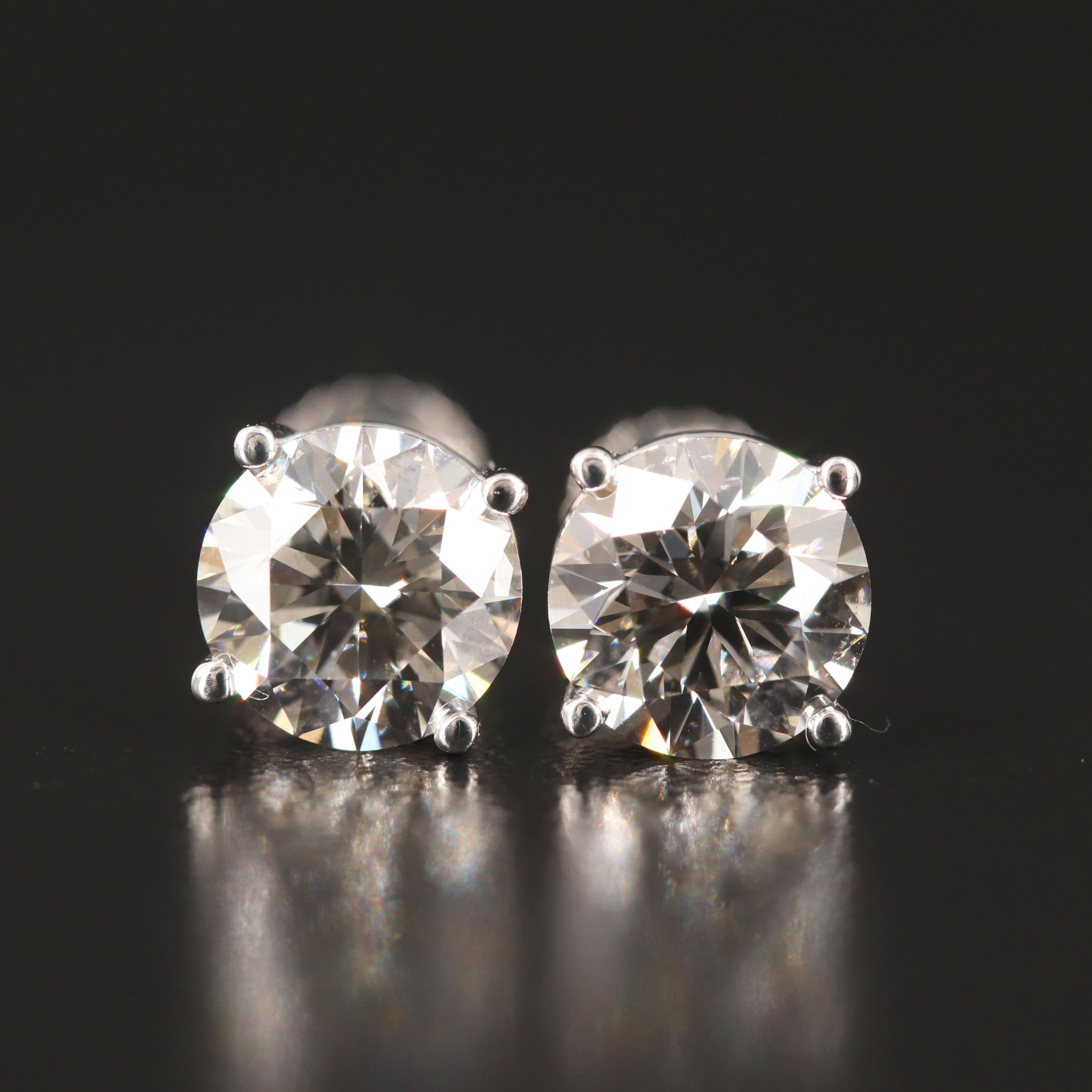 14K 3.05 CTW Lab Grown Diamond Stud Earrings