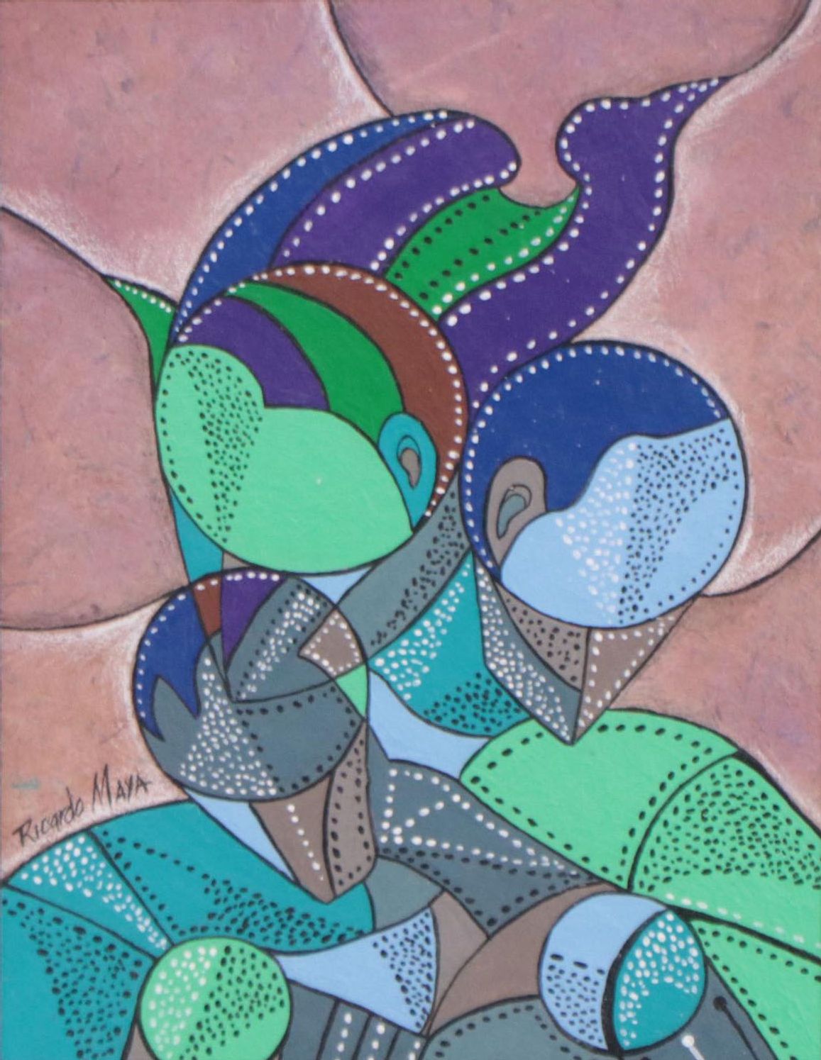 Ricardo Maya Surreal Acrylic Painting, 21st Century