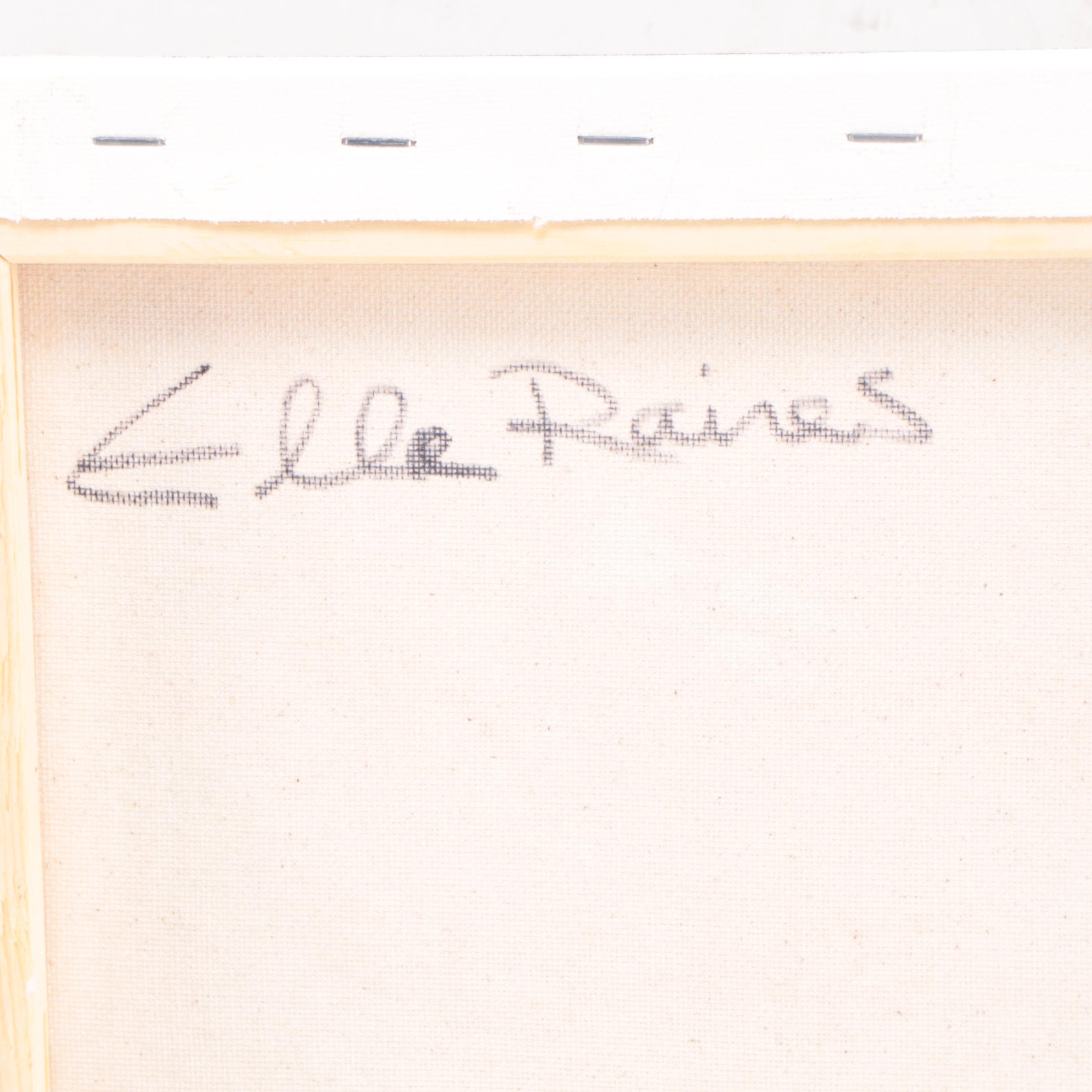 Elle Raines Acrylic Painting of Cow