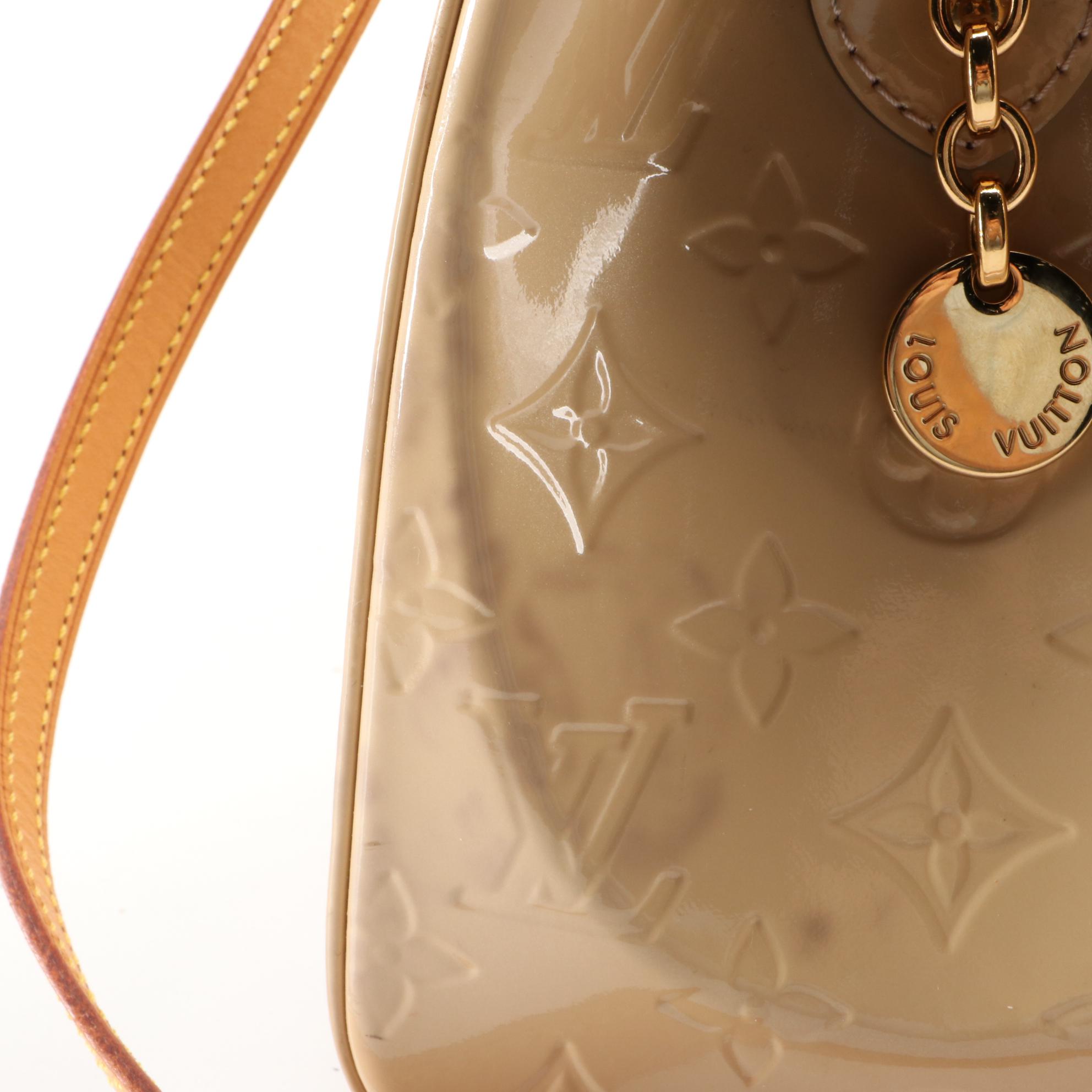 Louis Vuitton Brea MM Tote in Monogram Vernis and Vachetta Leather