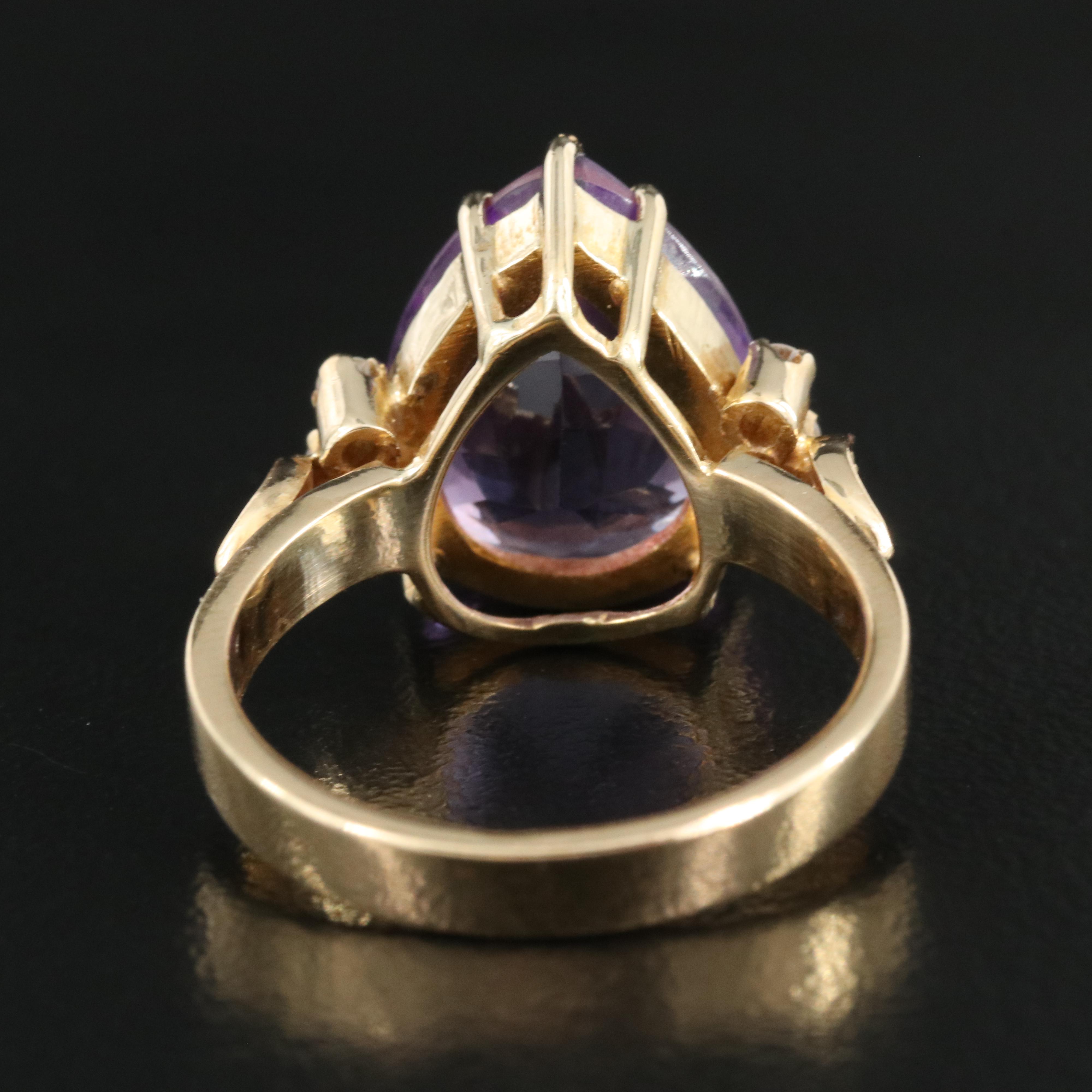18K Amethyst and Diamond Ring