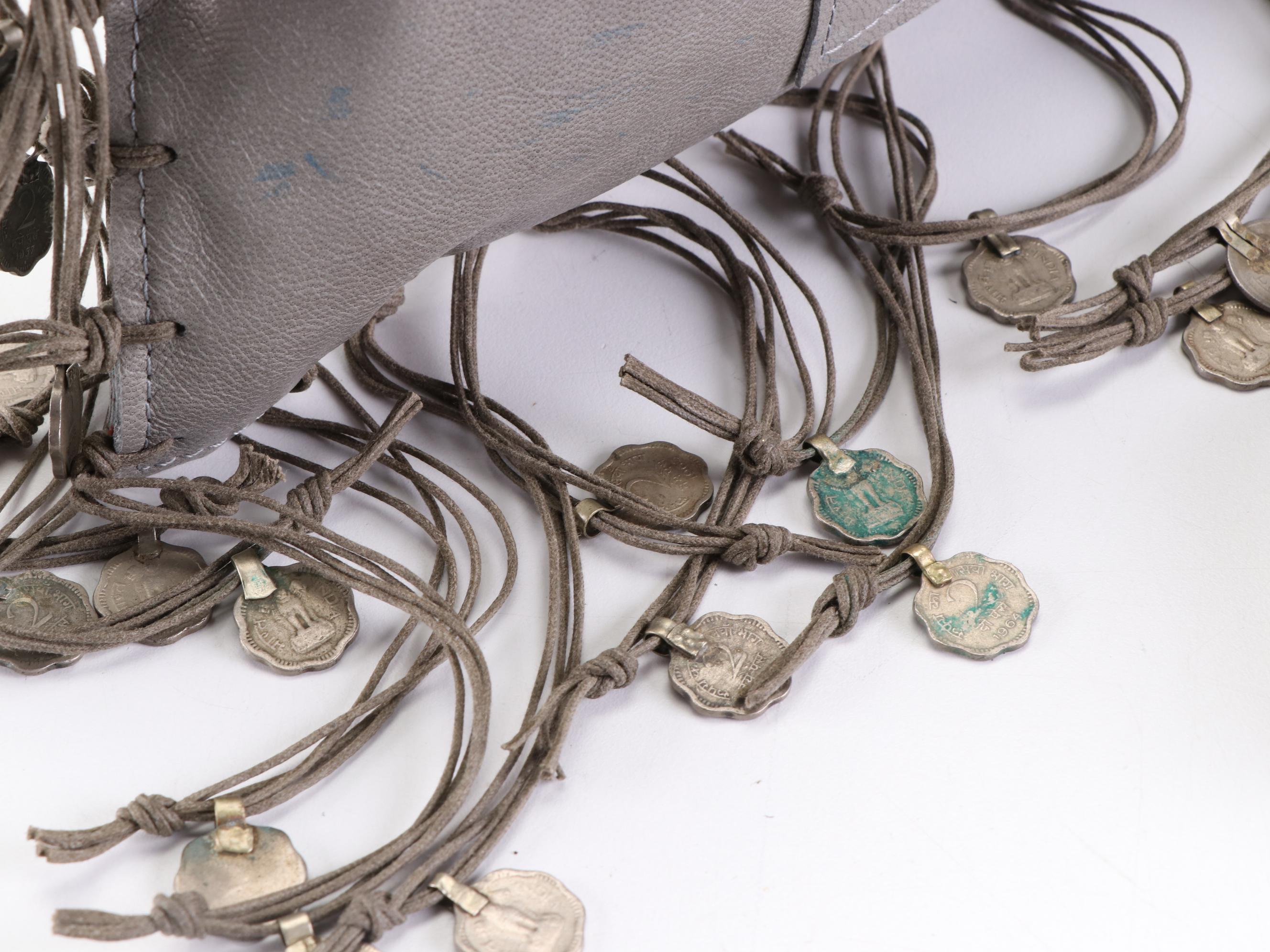 Susan Riedweg Shoulder Bag with Fringe and Crossbody Bag in Woven Leather