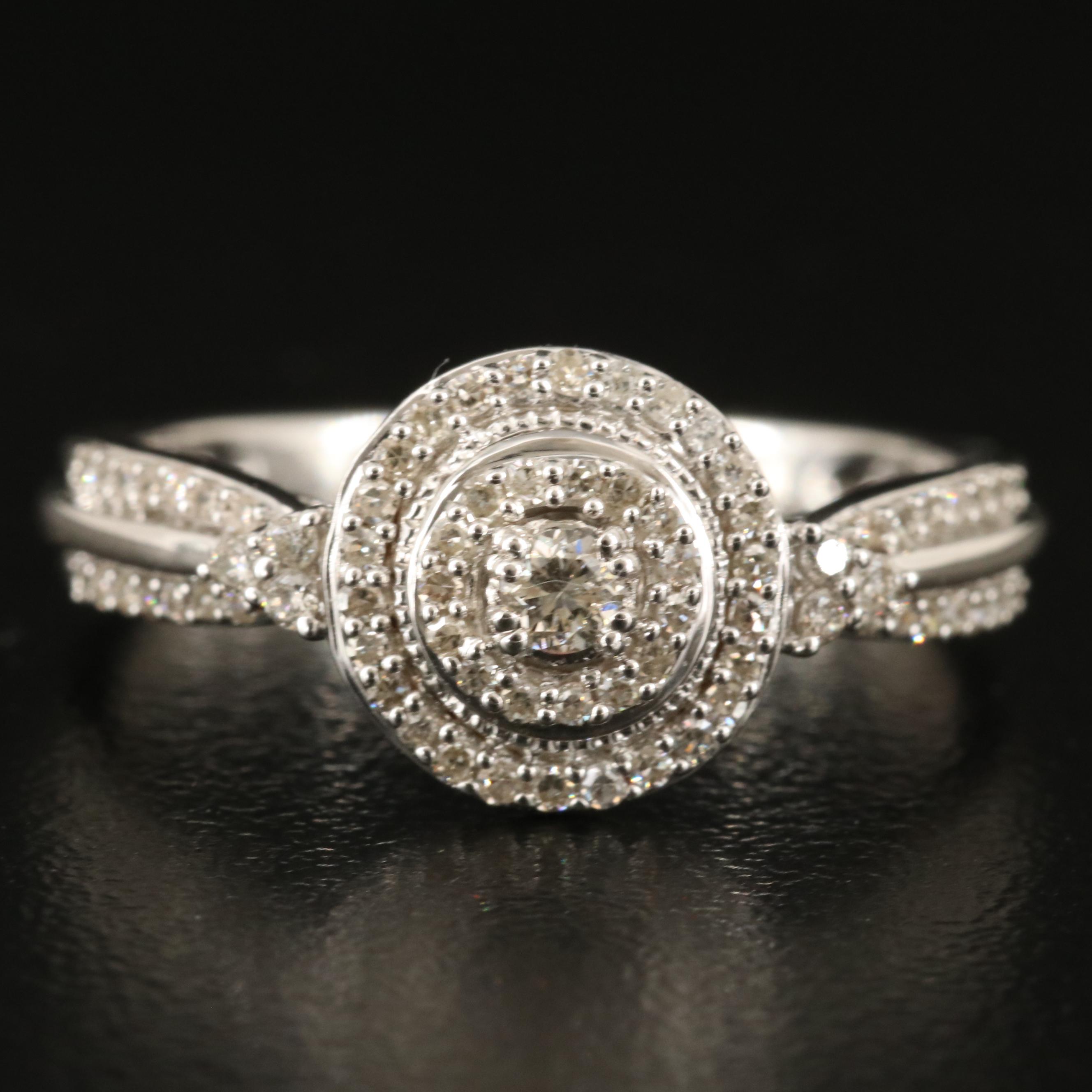 Sterling Diamond Ring
