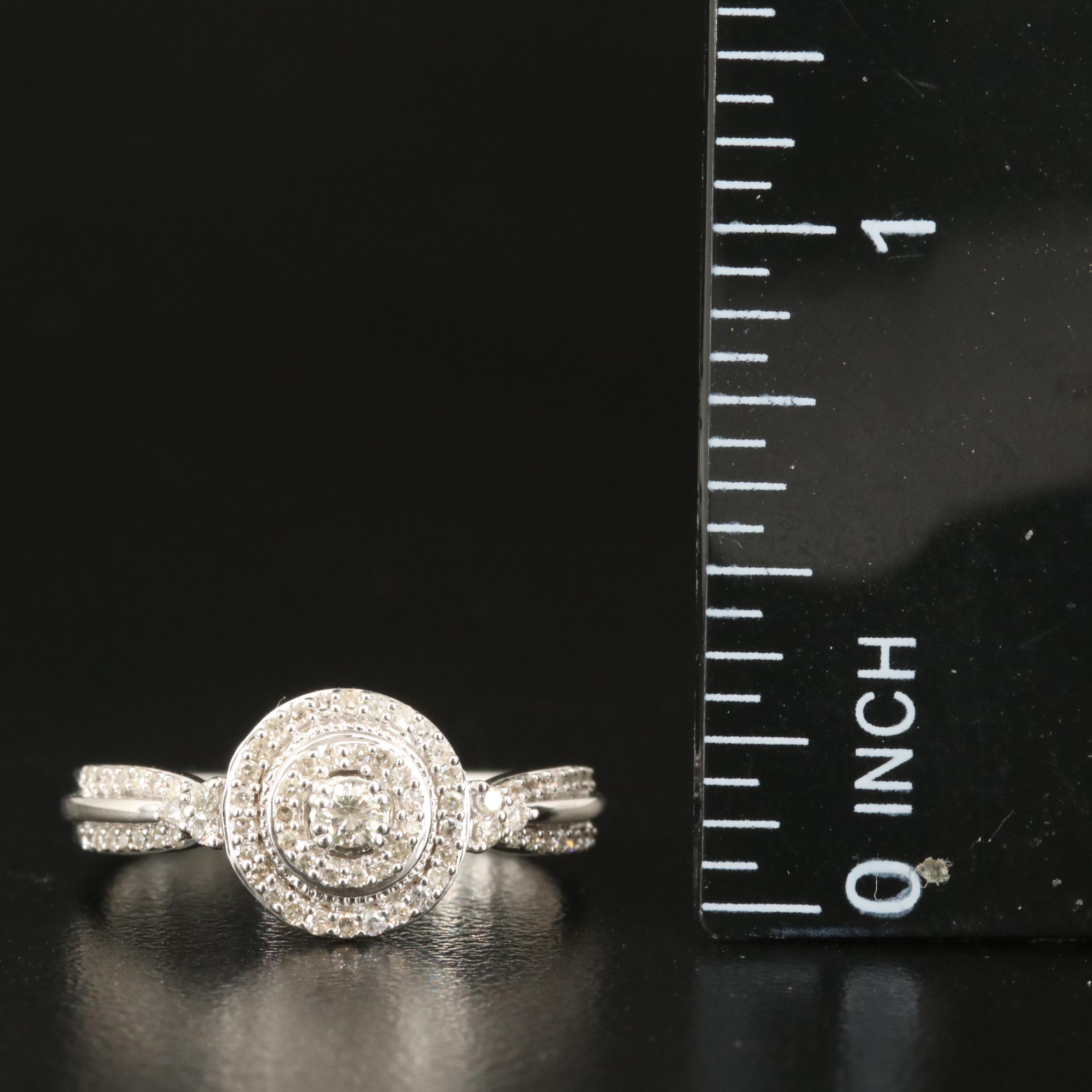 Sterling Diamond Ring