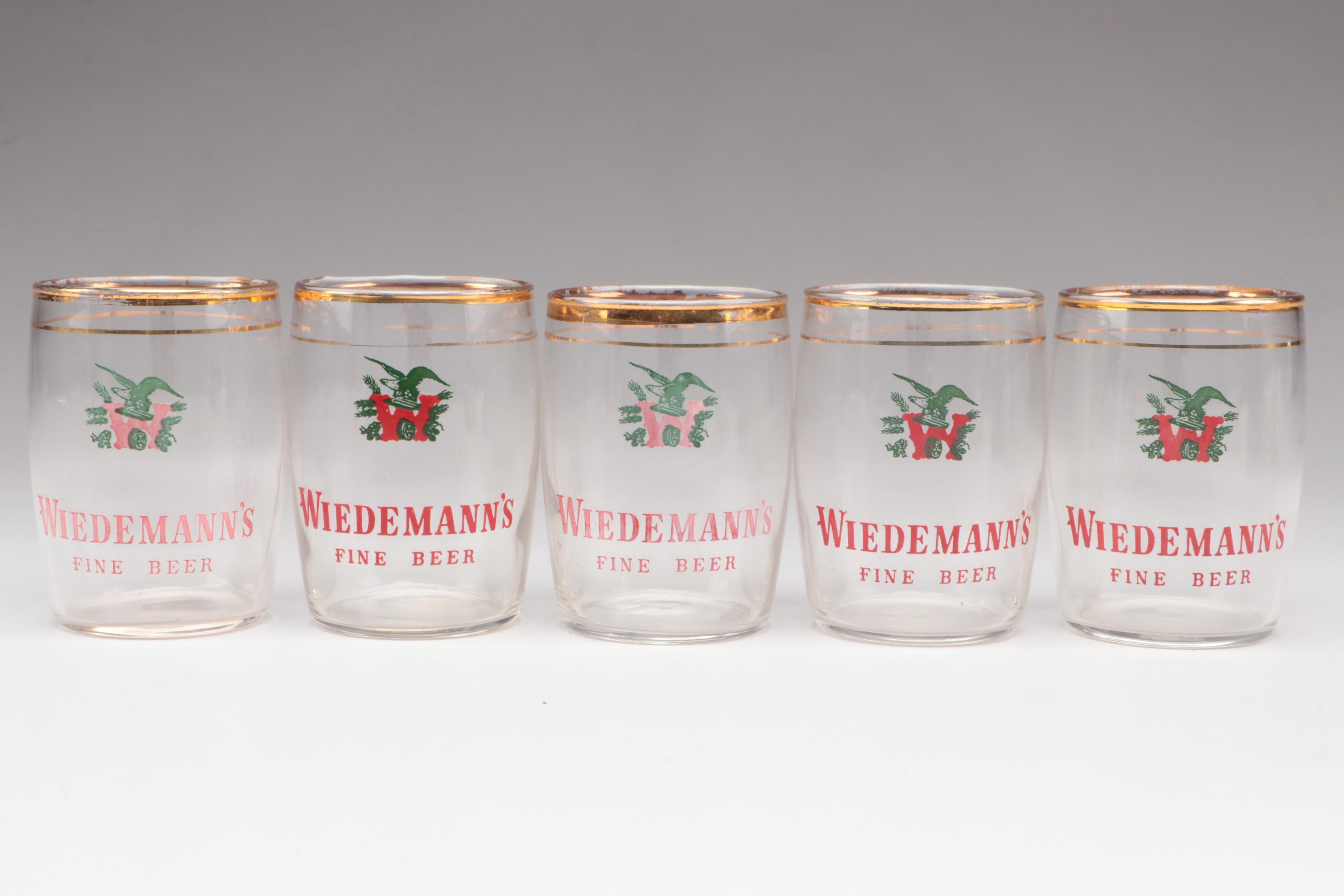 Wiedemann's, Burger with Other Beer Glasses, Tap Handles, Bottles and More