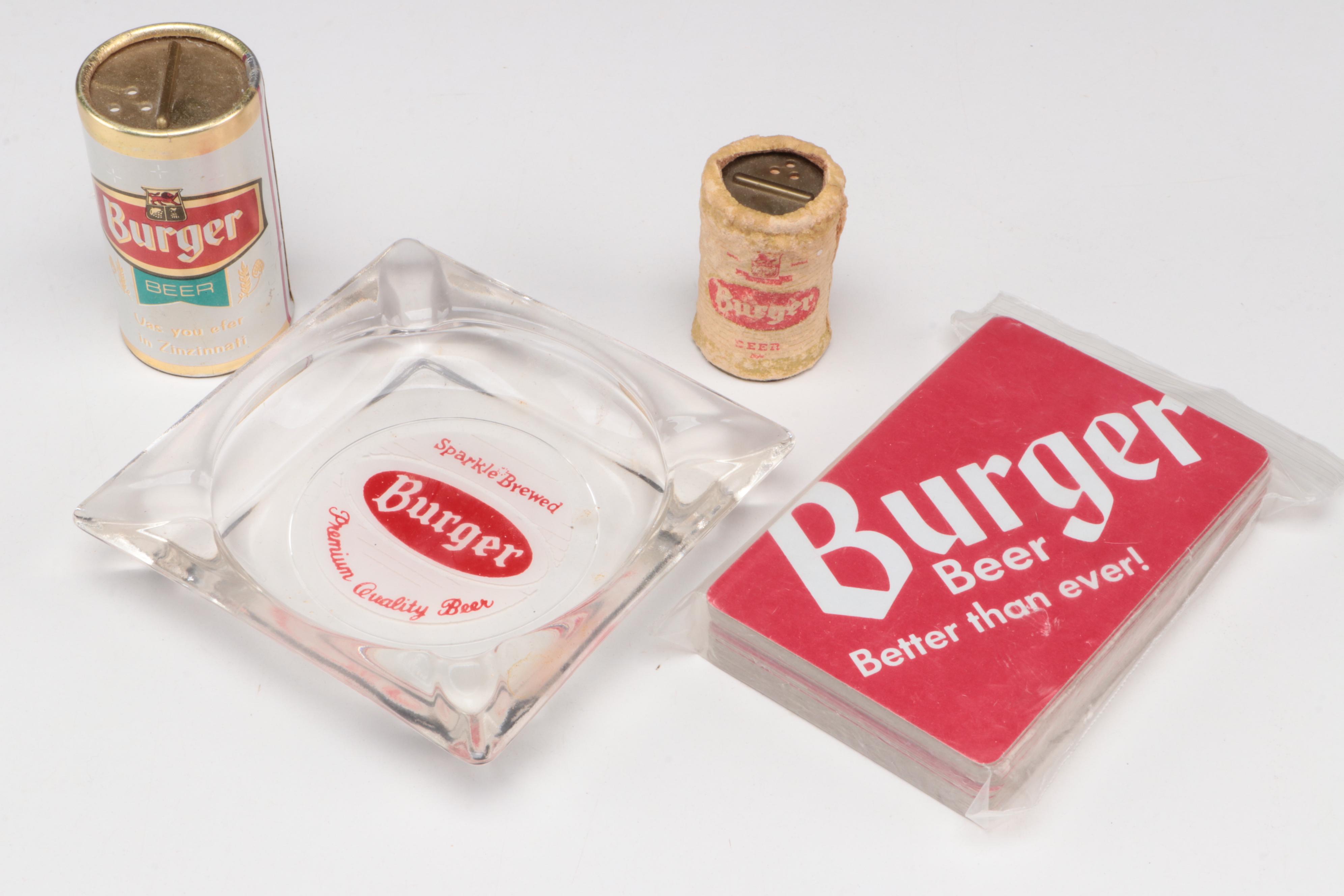 Wiedemann's, Burger with Other Beer Glasses, Tap Handles, Bottles and More