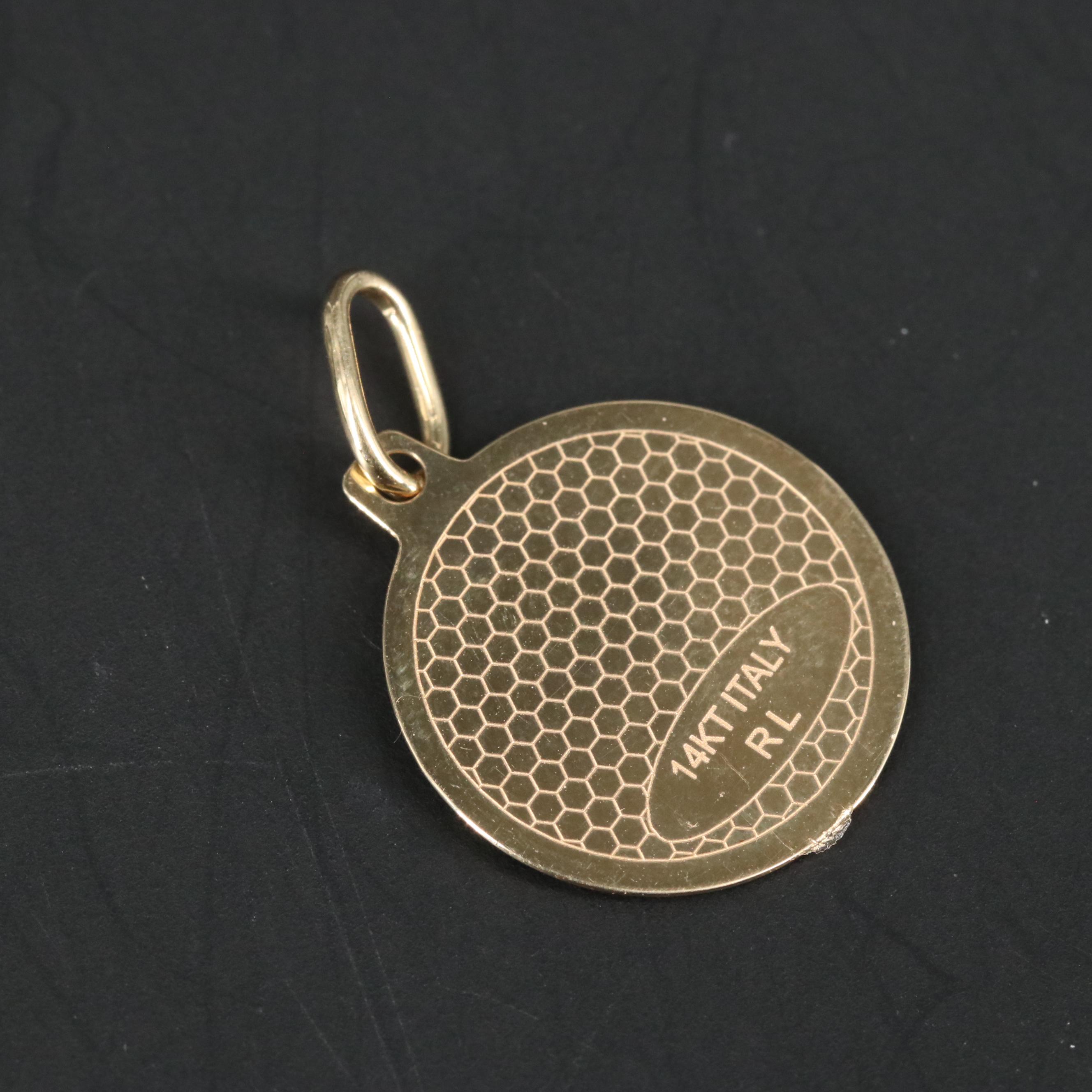 14K St. Christopher Pendant