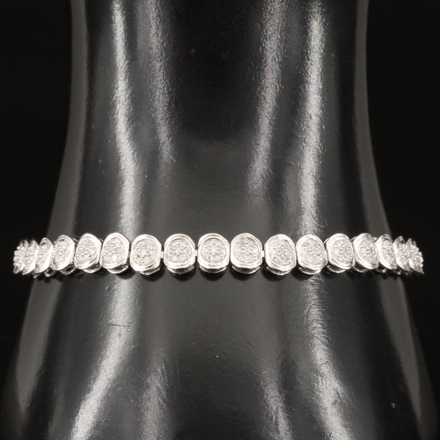 Sterling 1.20 CTW Diamond Bracelet