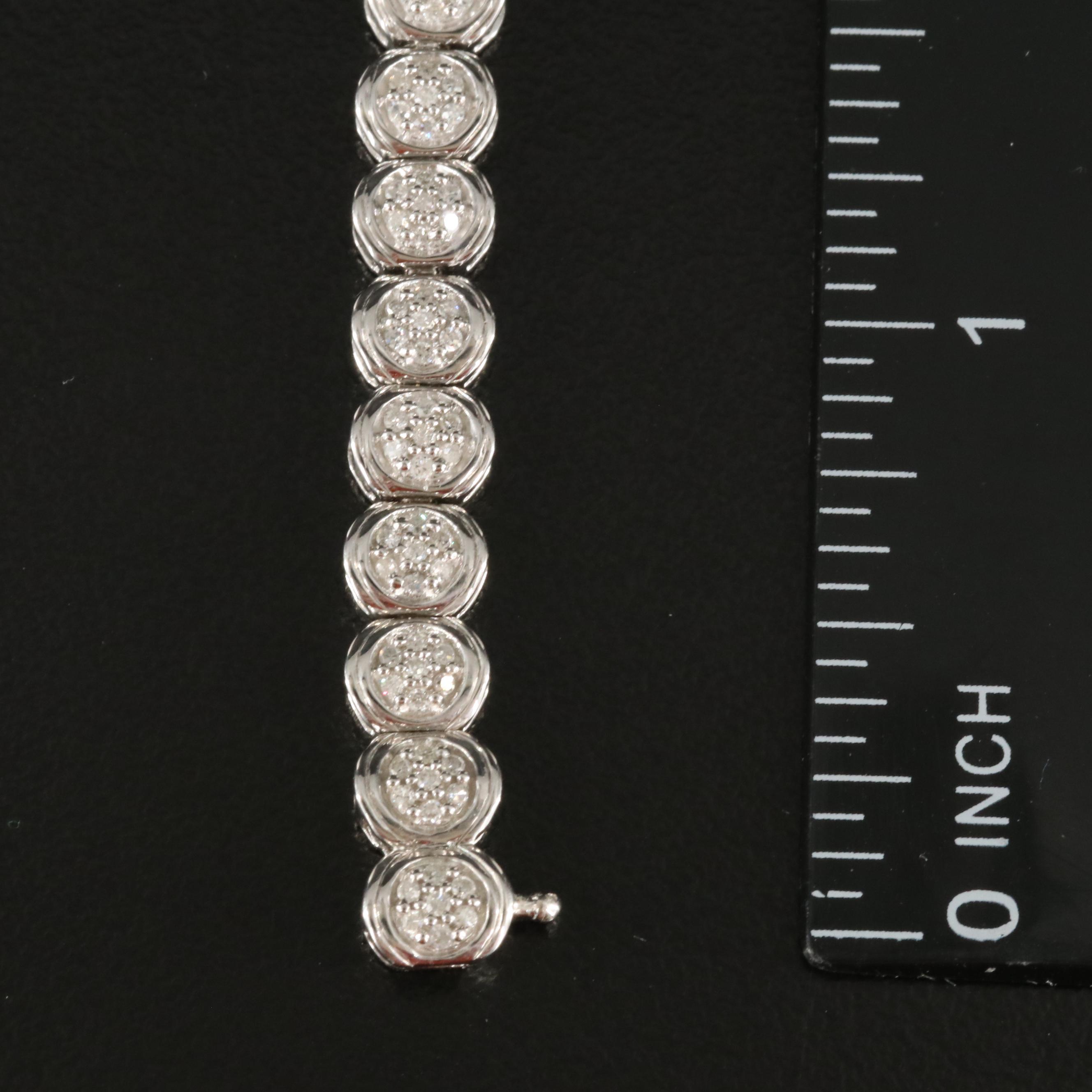 Sterling 1.20 CTW Diamond Bracelet