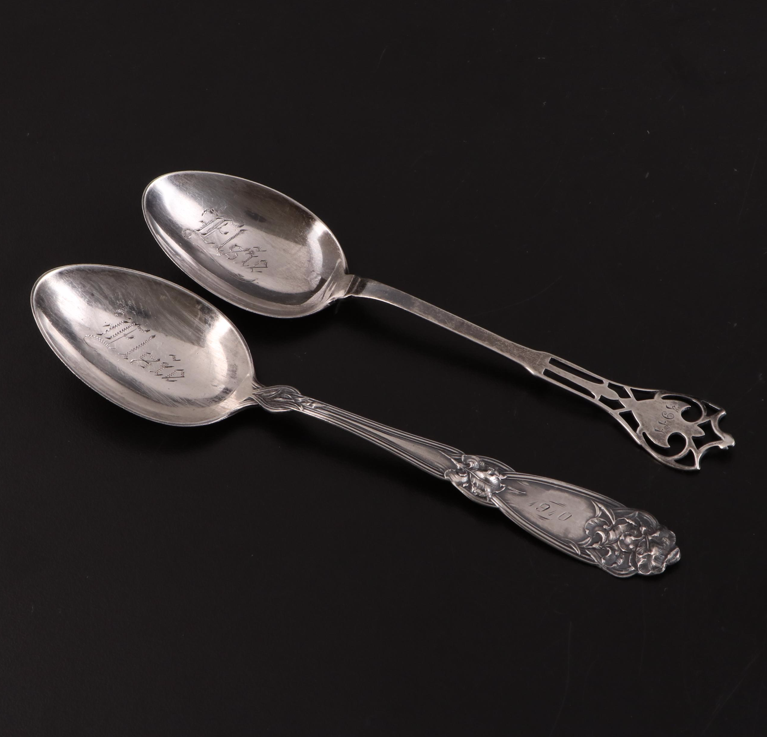 Durgin and Other Sterling Silver Flatware, Serving Utensils and Coasters