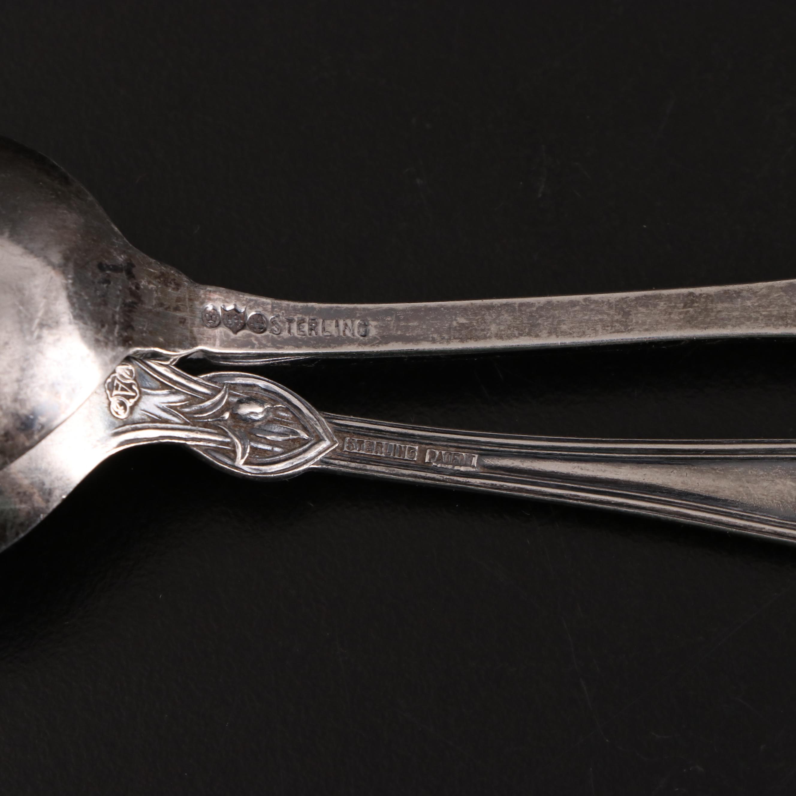 Durgin and Other Sterling Silver Flatware, Serving Utensils and Coasters