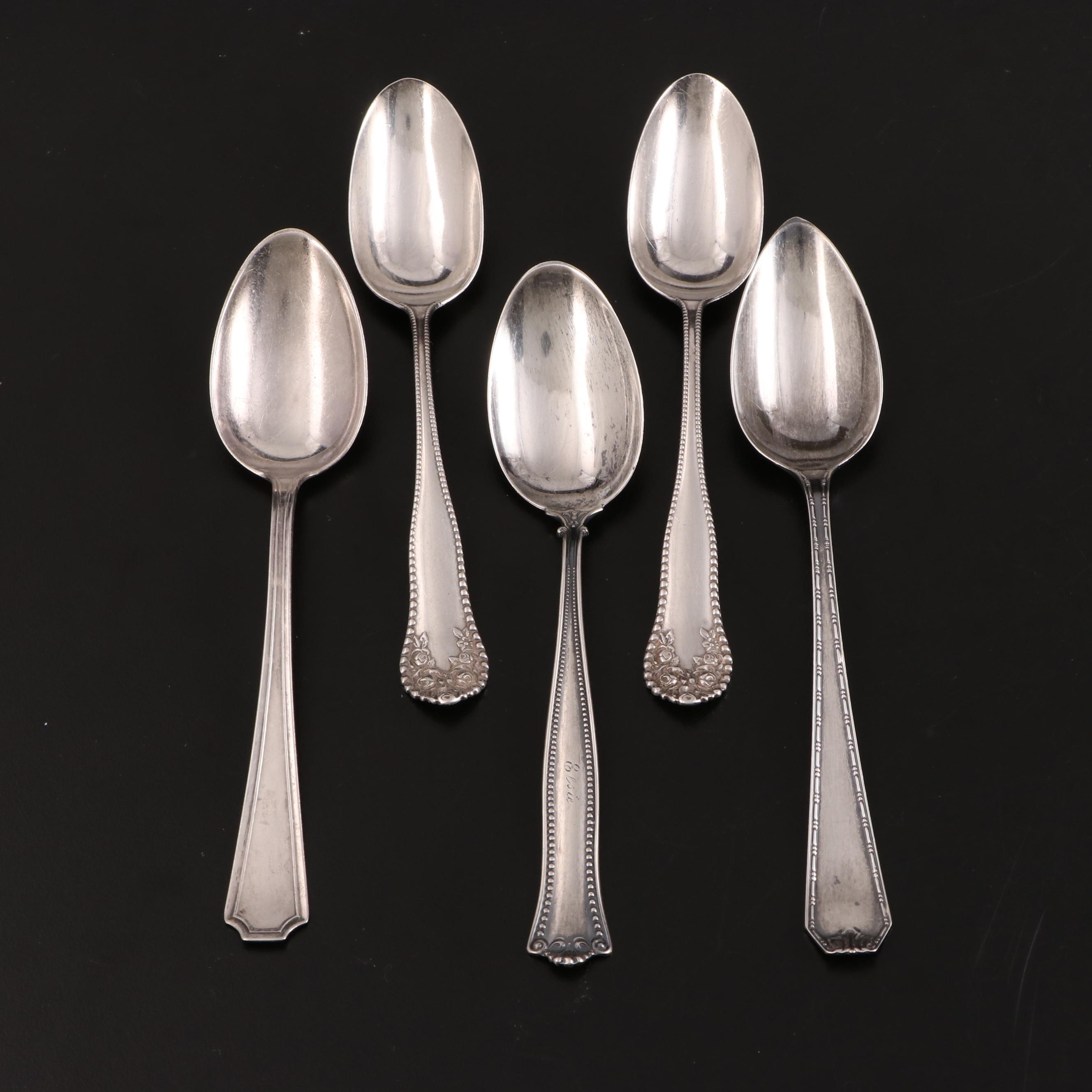 Durgin and Other Sterling Silver Flatware, Serving Utensils and Coasters