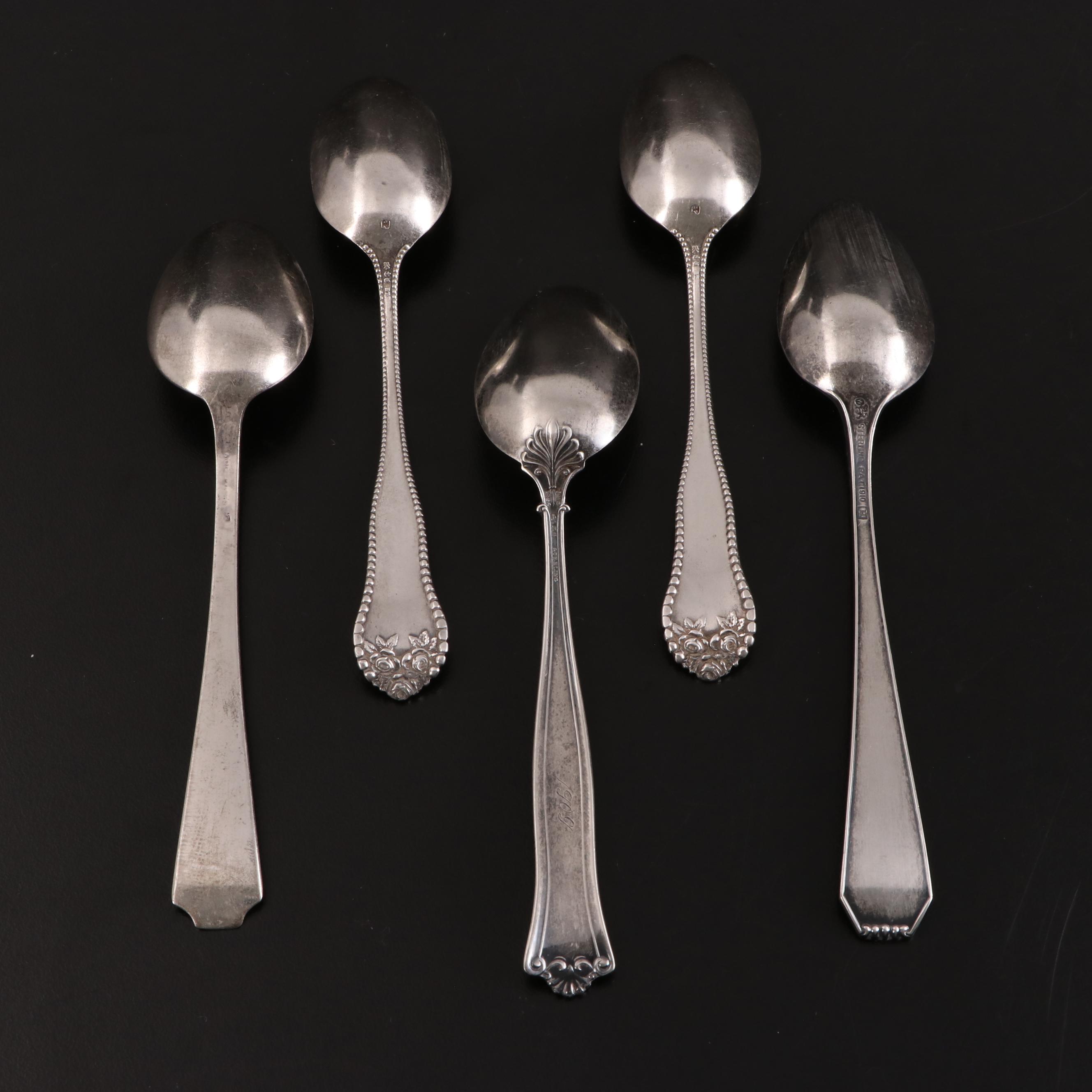 Durgin and Other Sterling Silver Flatware, Serving Utensils and Coasters