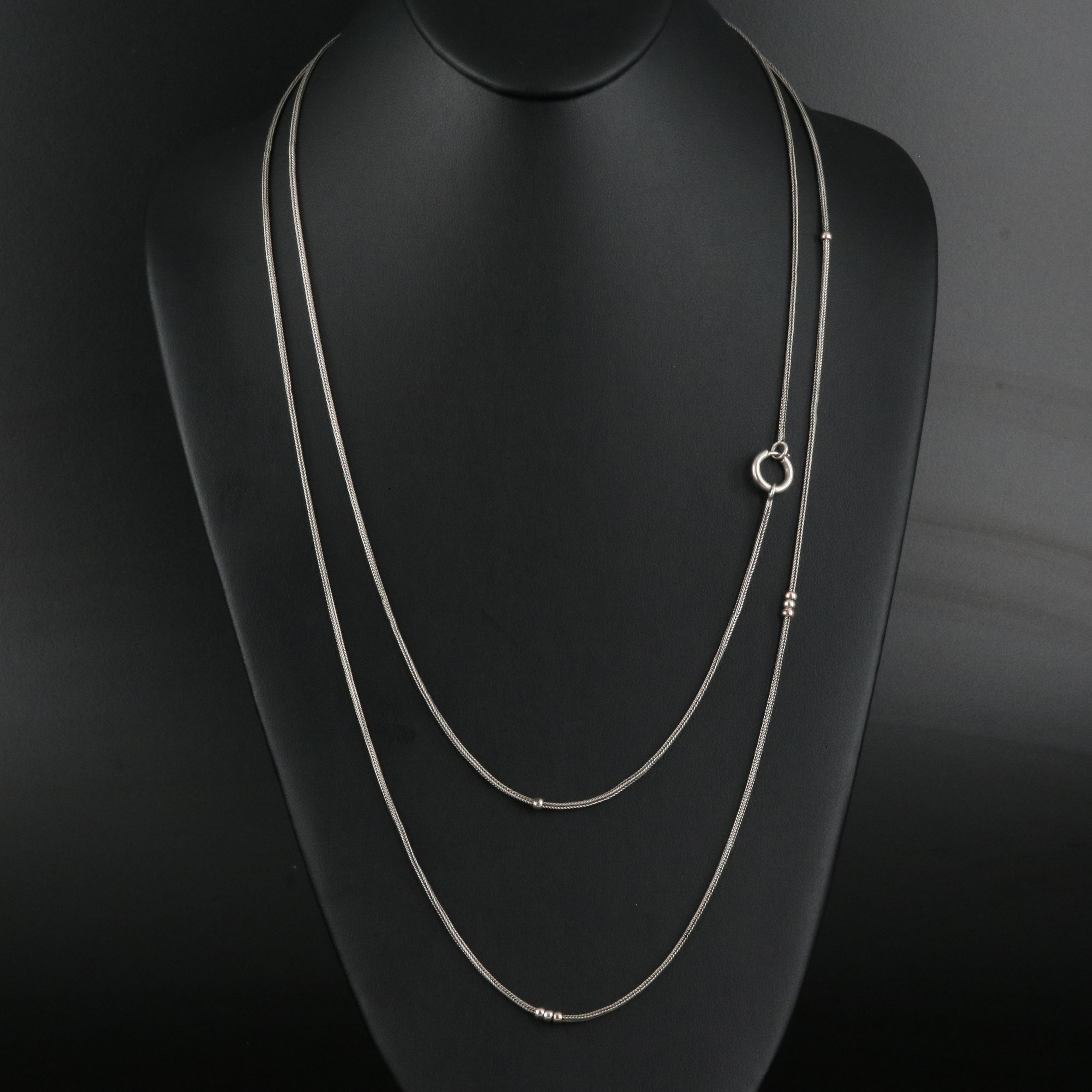 Sterling Foxtail Chain Necklace