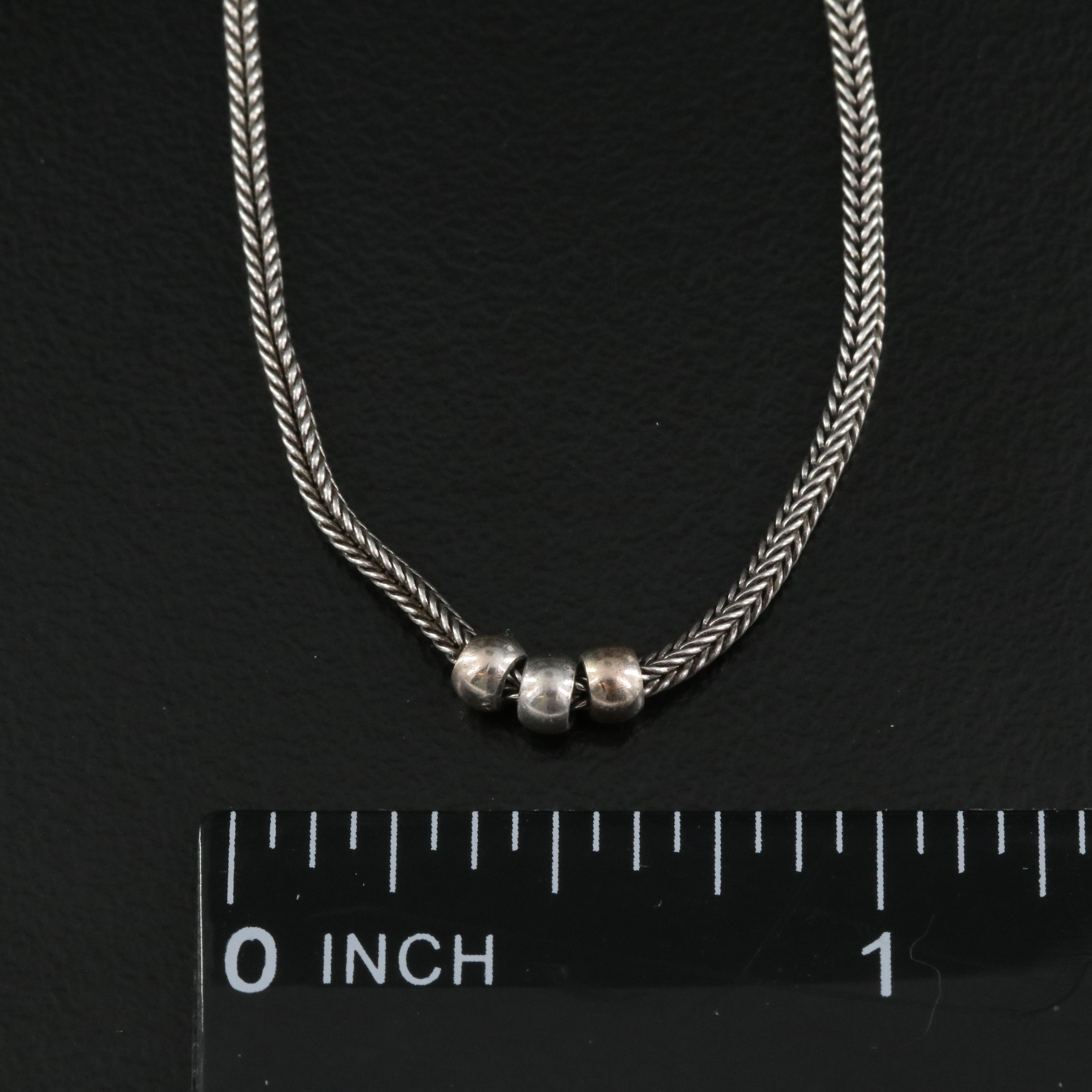 Sterling Foxtail Chain Necklace