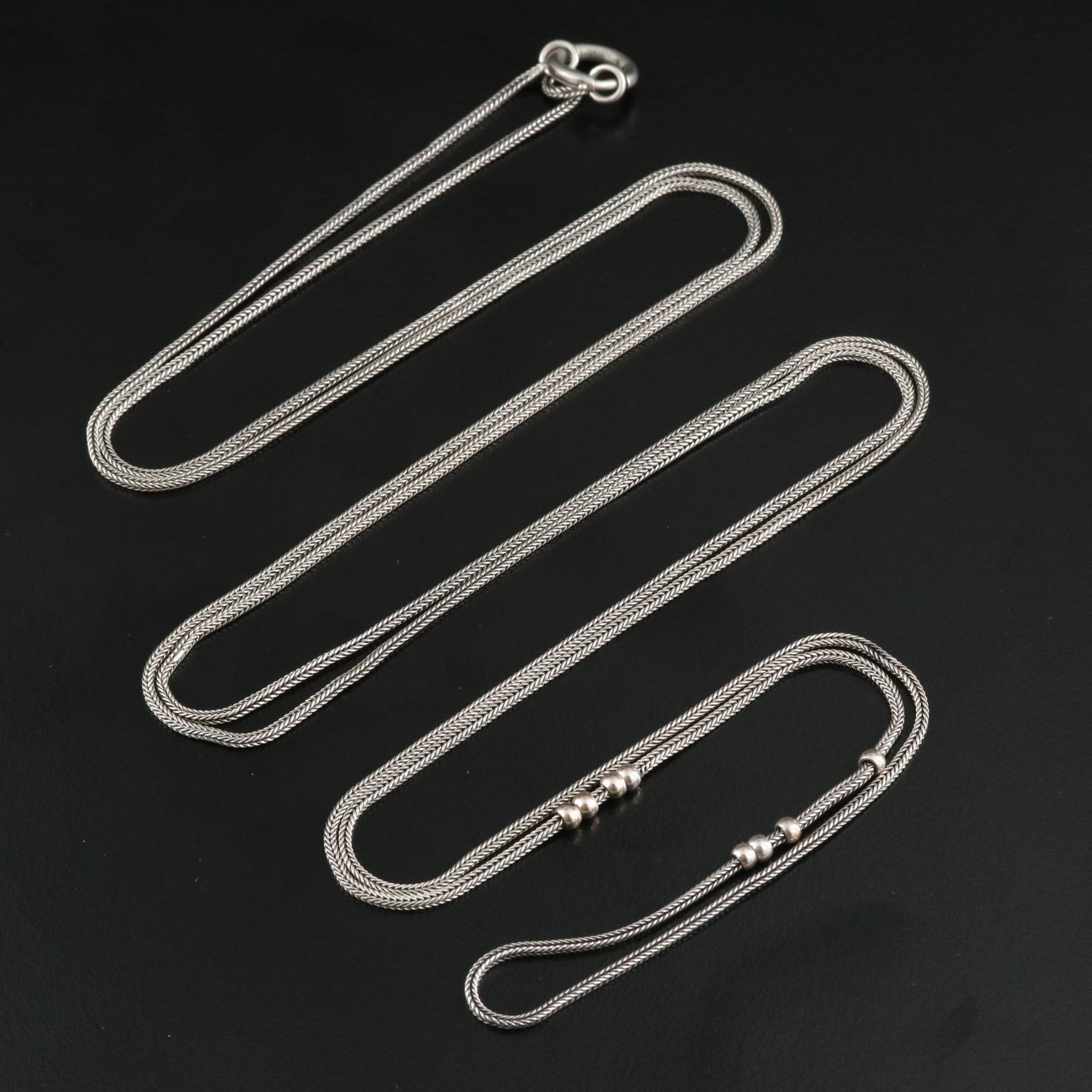 Sterling Foxtail Chain Necklace