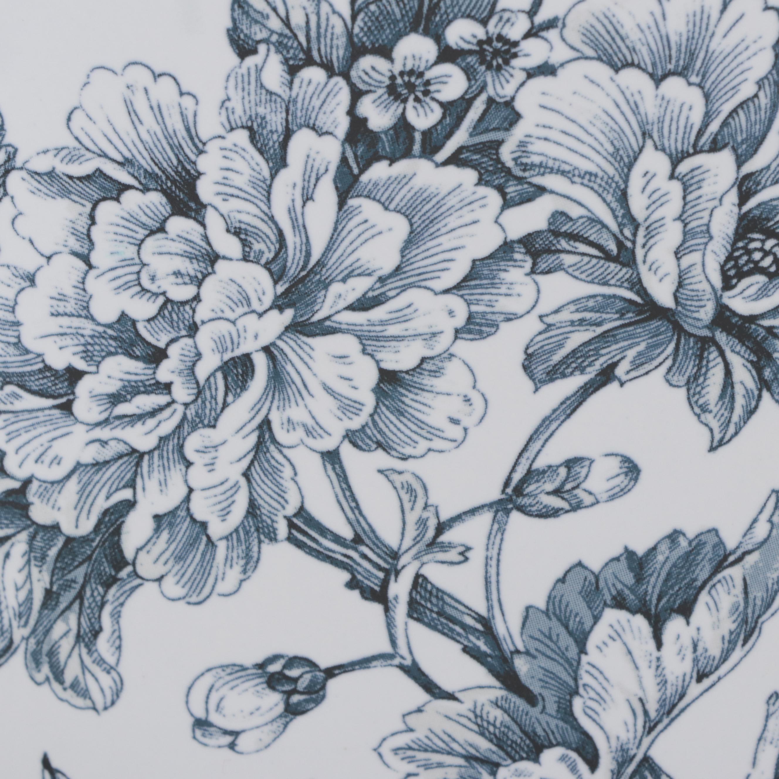 Ballard Designs "Adelaide" Porcelain Garden Seat and Mosaic Serving Tray