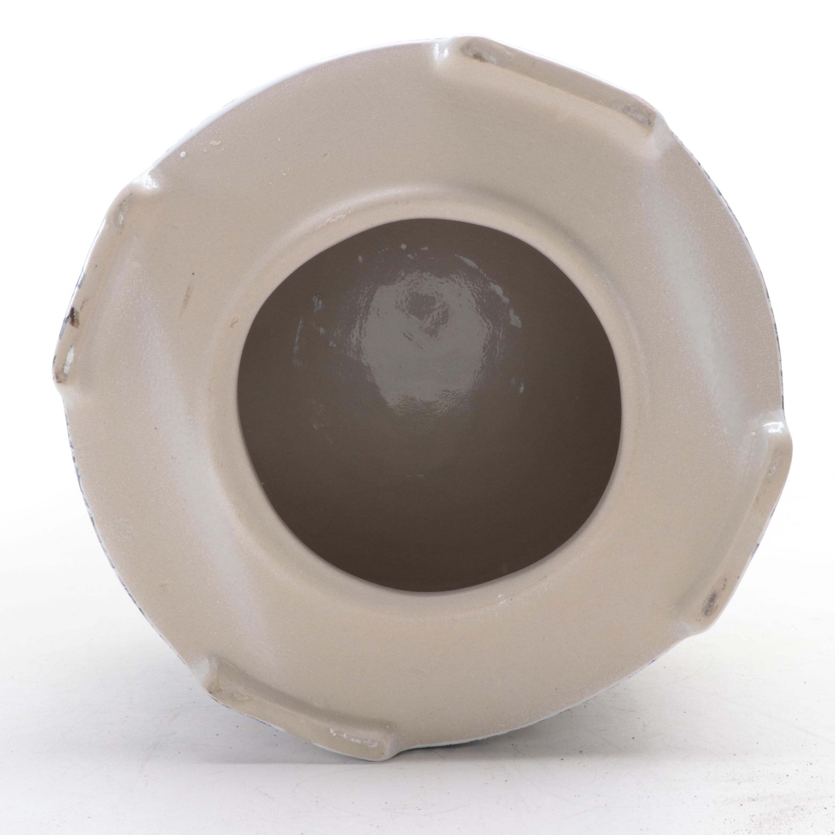 Ballard Designs "Adelaide" Porcelain Garden Seat and Mosaic Serving Tray