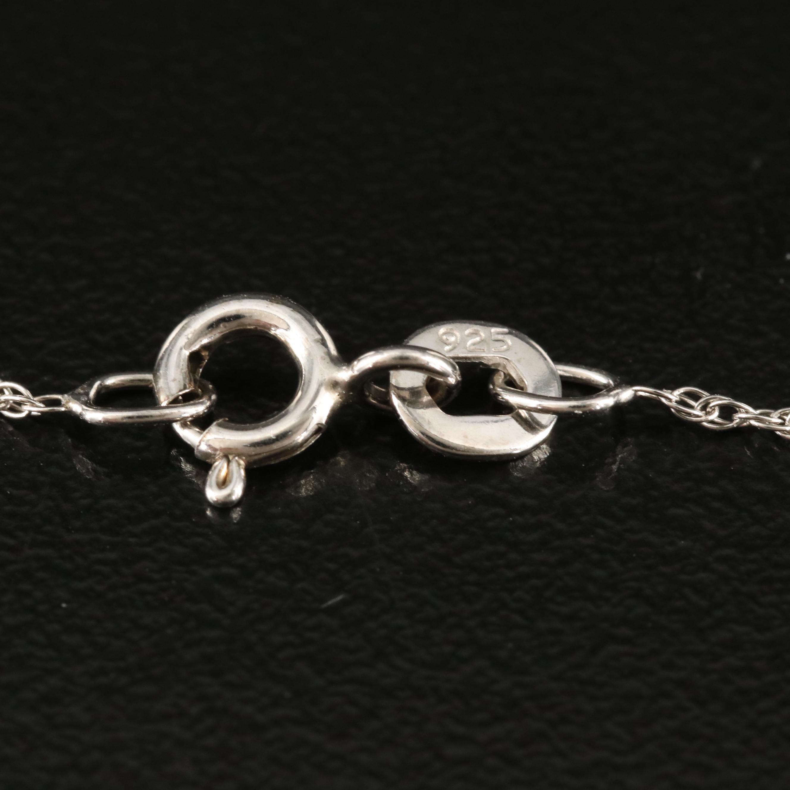 Sterling Diamond Pendant Necklace