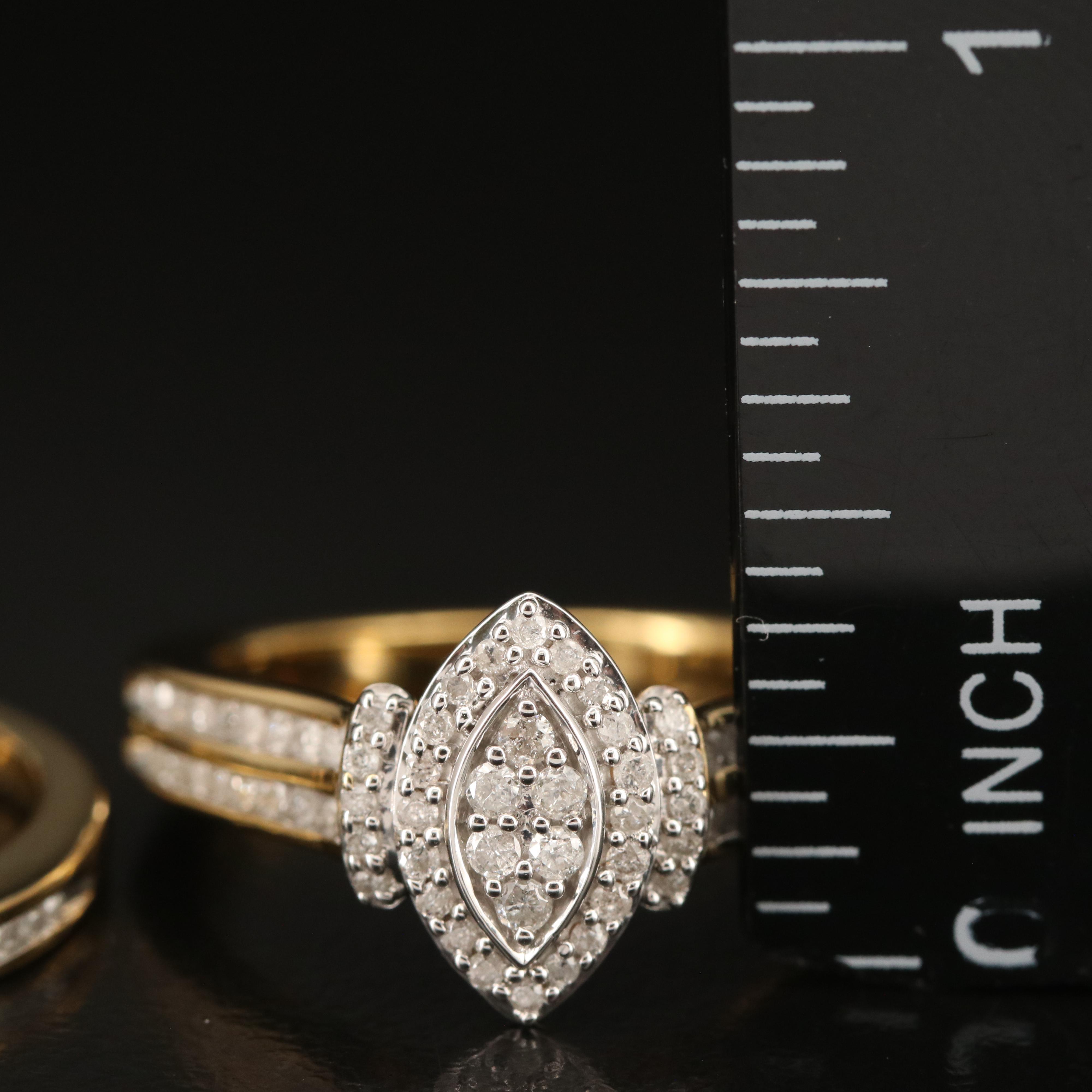 Sterling Diamond Ring Set