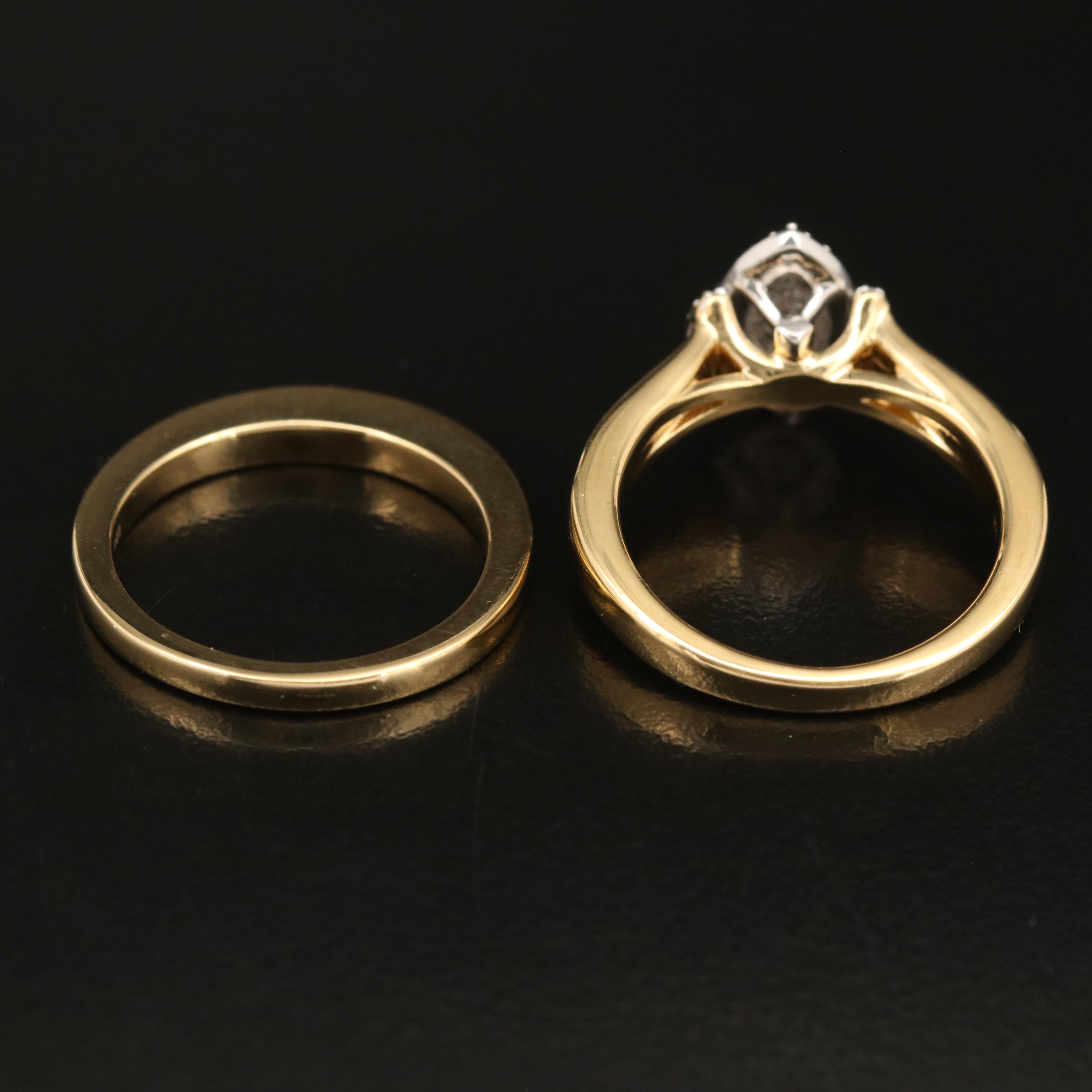 Sterling Diamond Ring Set