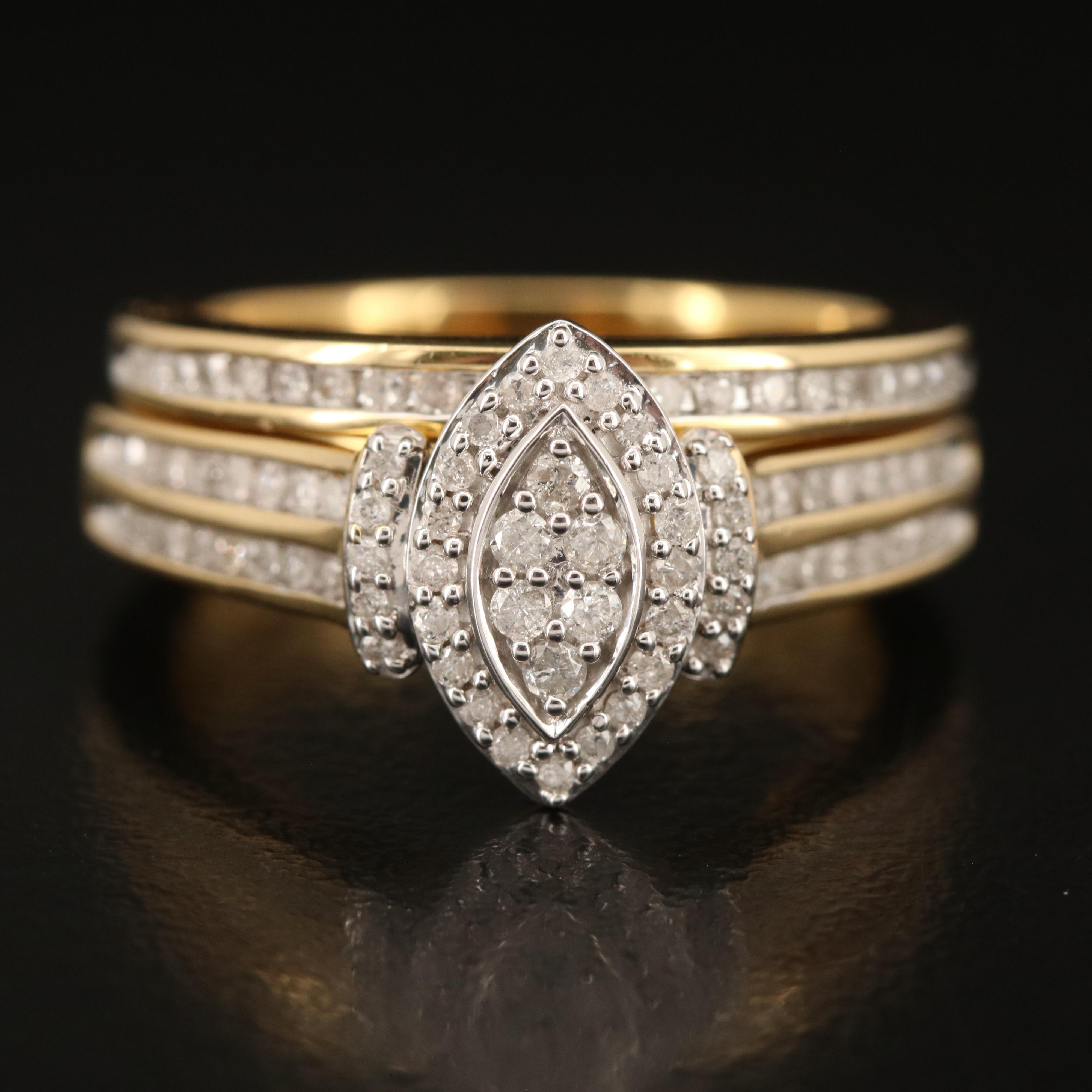 Sterling Diamond Ring Set