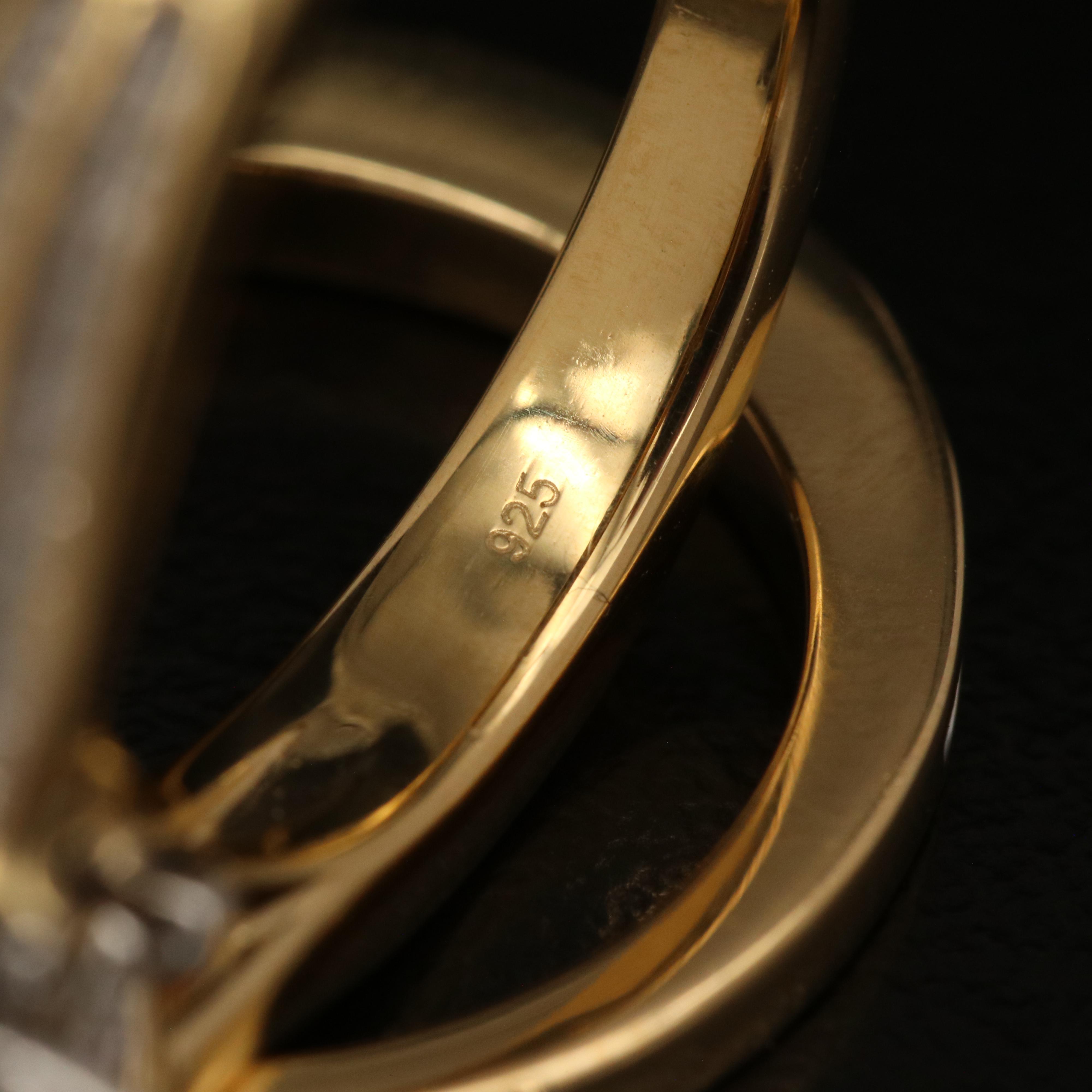 Sterling Diamond Ring Set